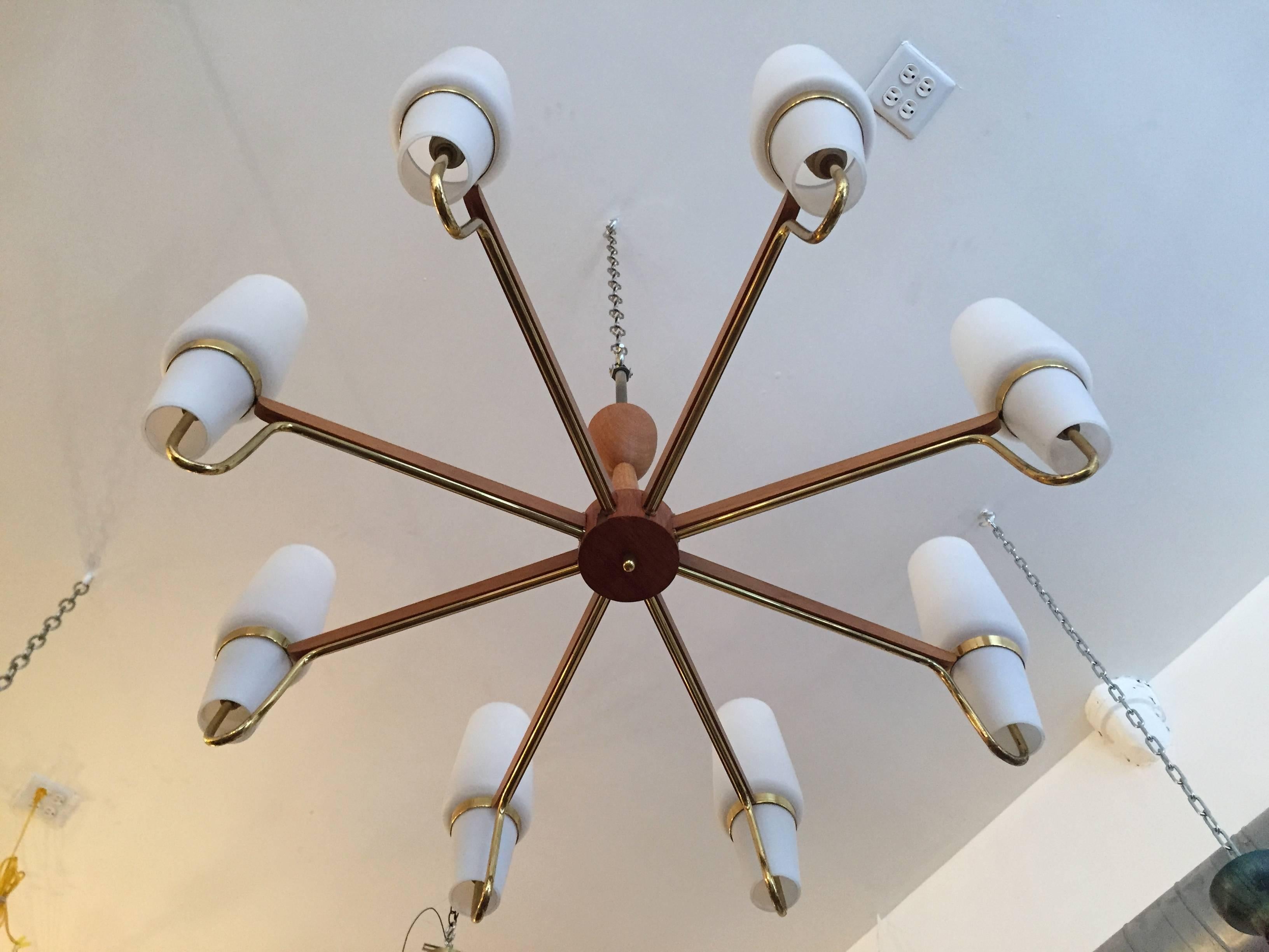 Danish 1950s Mid-Century Chandelier In Excellent Condition In New York, NY