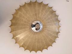 Large Sculptural Italian A. Castiglioni 1960s Flush Ceiling Light