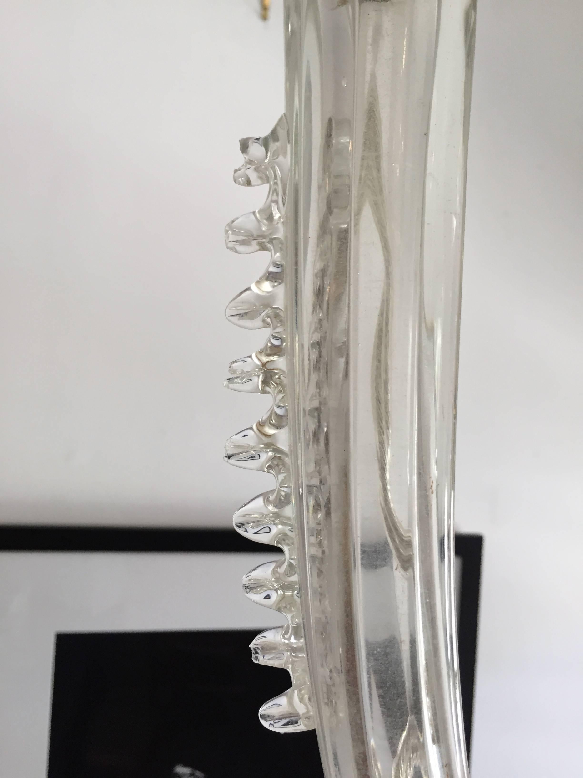 Barovier 1940s Moderne Murano Glass Chandelier For Sale 3