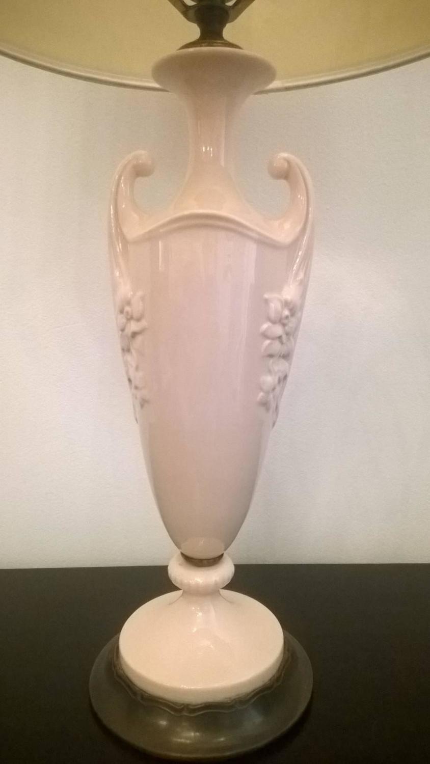 Pair of 1930 Art Deco Lenox China Table Lamps For Sale at 1stdibs