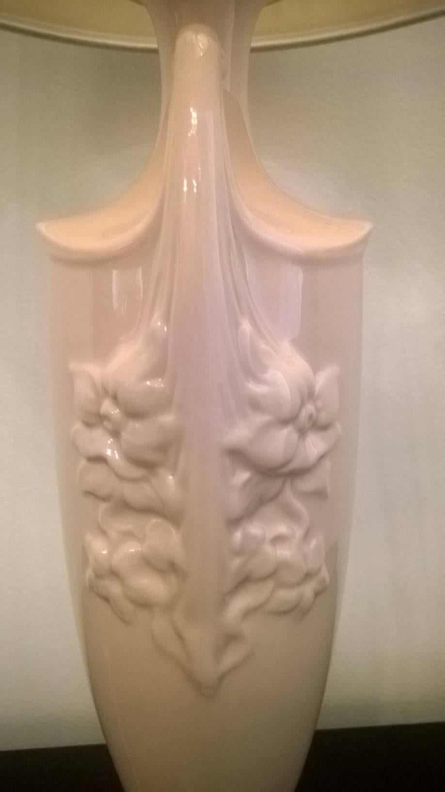 Pair of 1930 Art Deco Lenox China Table Lamps In Excellent Condition In New York, NY