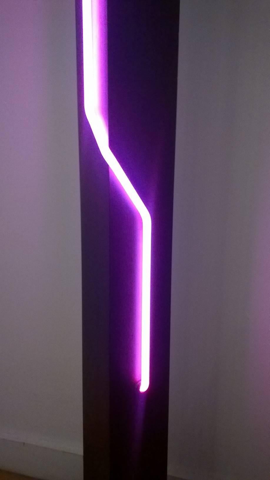Mid-Century Modern Rudi Stern 1980s Neon Floor Lamp
