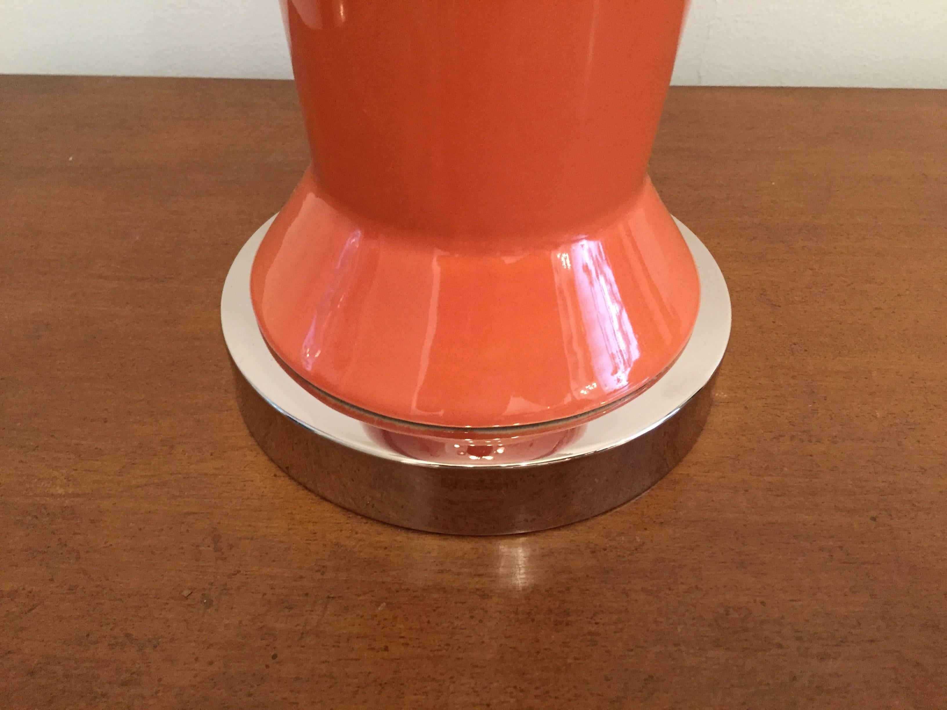 Milieu du XXe siècle Grande paire de lampes de table en poterie d'art italienne des années 1960 en vente