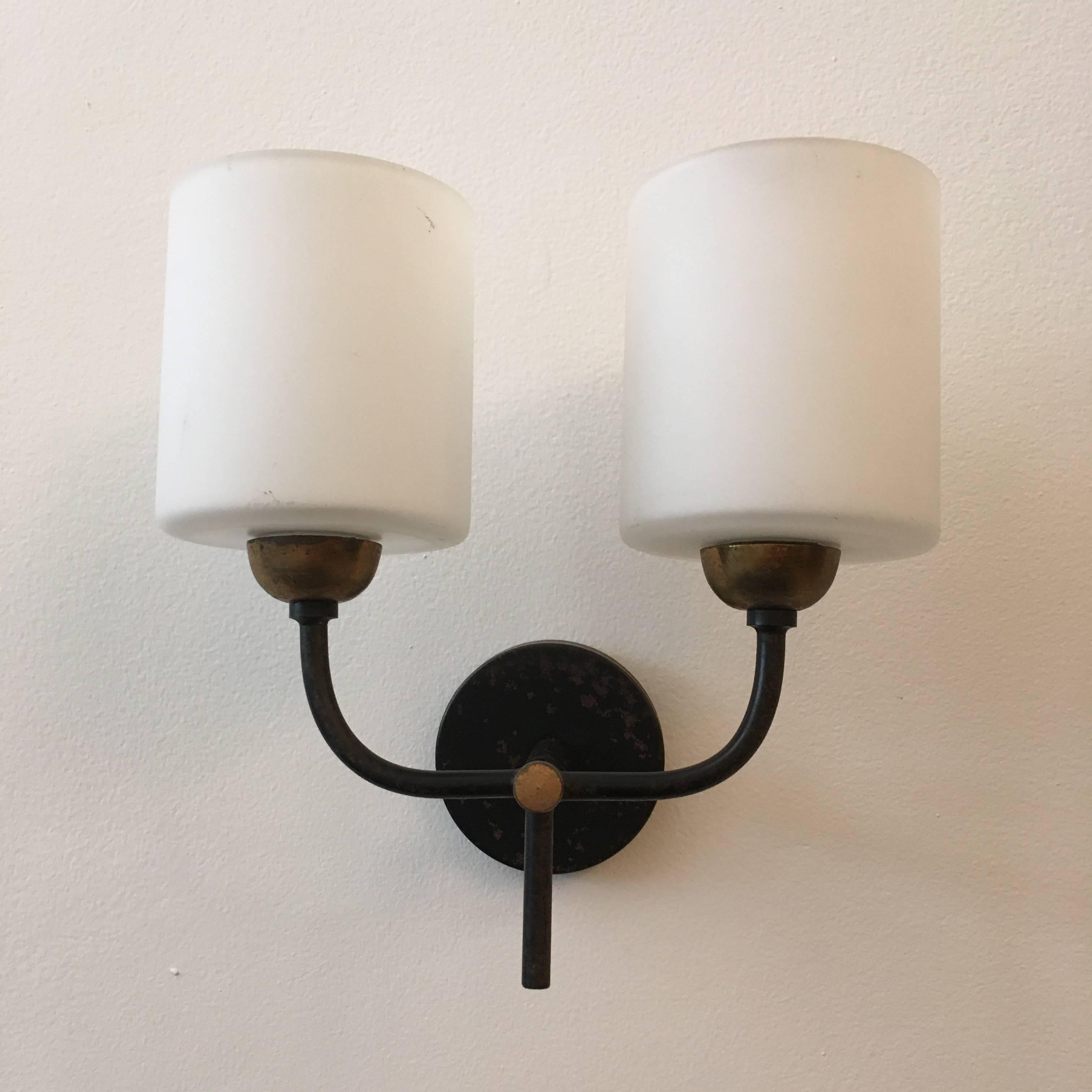 Mid-Century Modern Pair of French Arlus 1960s Wall Lights