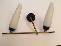 Pair of French Lunel 1960s Wall Lights