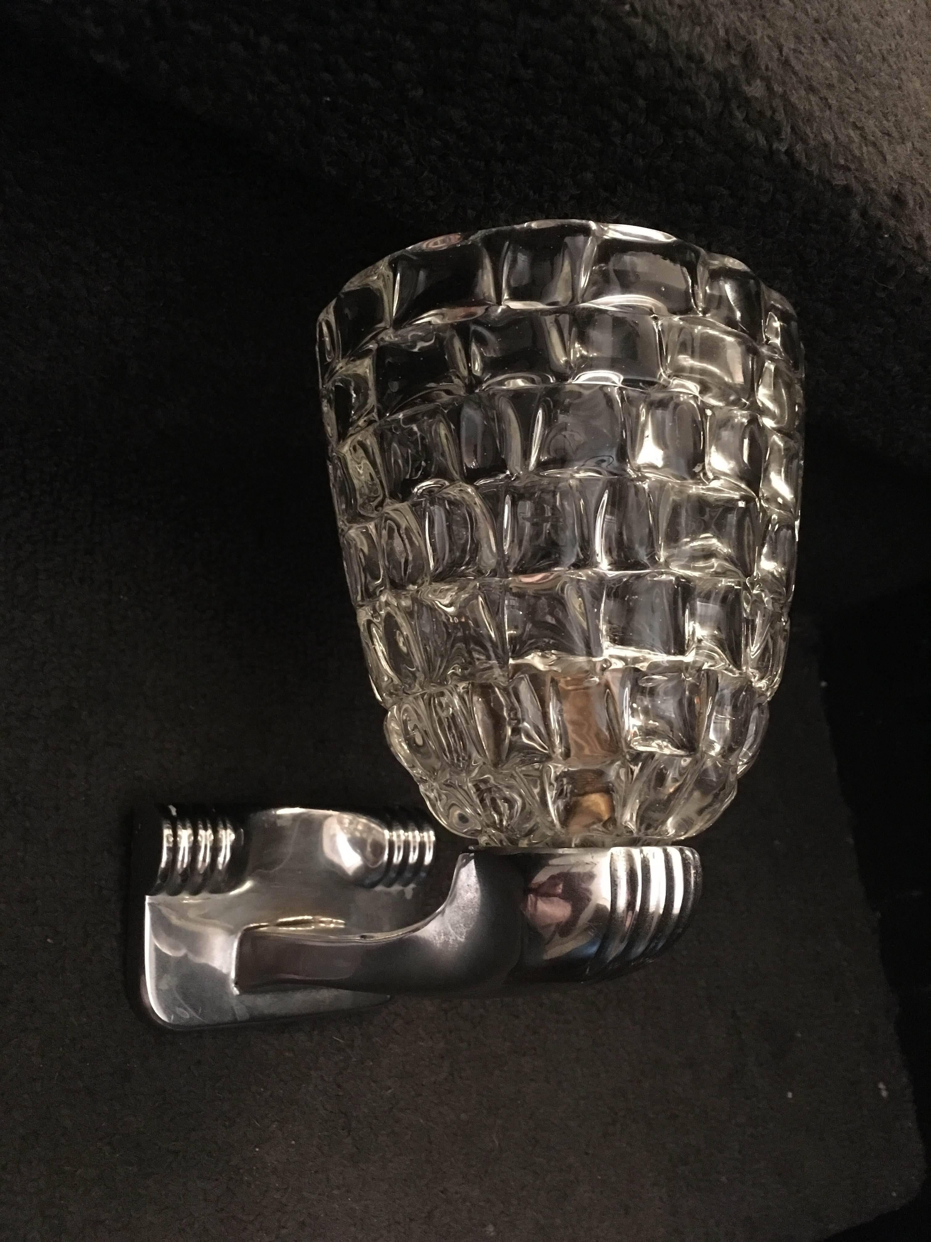 Barovier Murano Glass 1960s Wall Light In Excellent Condition In New York, NY