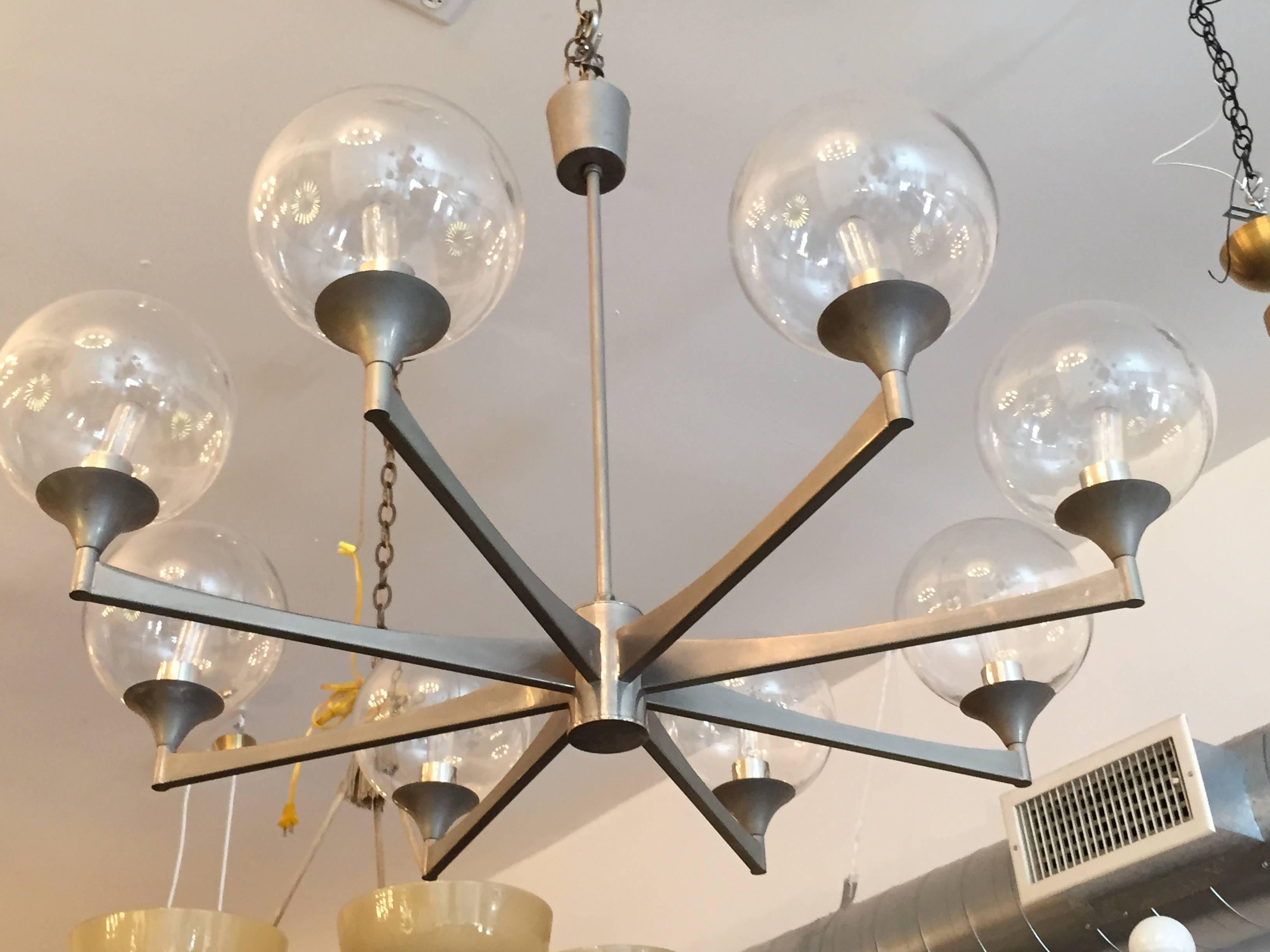 Sciolari 1970s Italian Pendant Mid-Century Chandelier 1