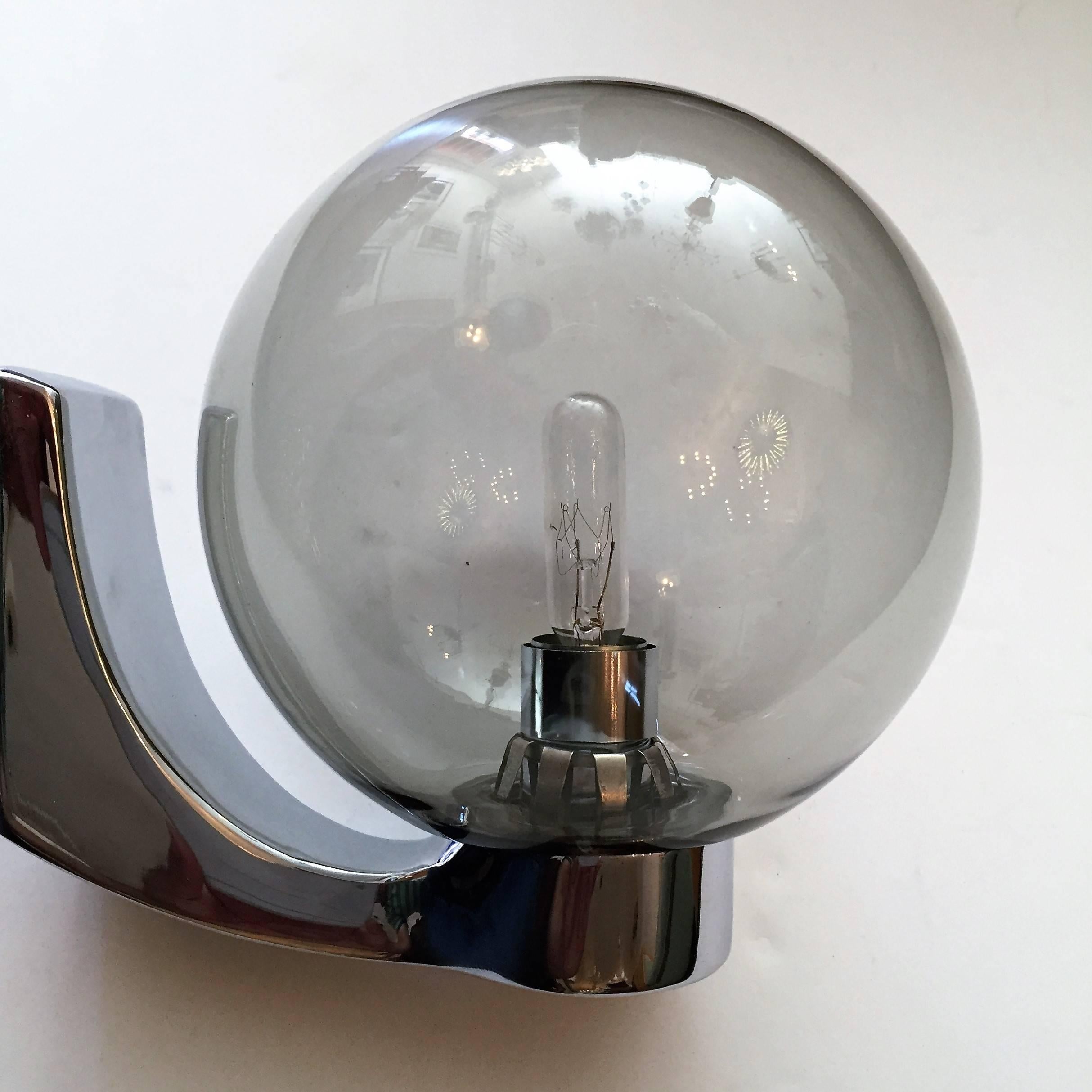 Mid-20th Century Set of Four Space Age German 1960s Wall Lights