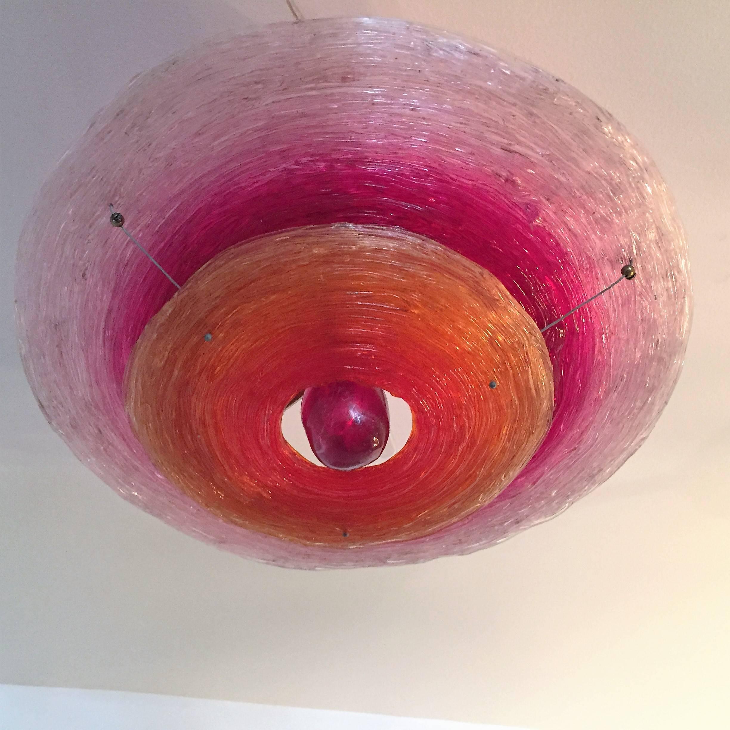 Italian Jacobo Foggini Flush Ceiling Light Sculpture