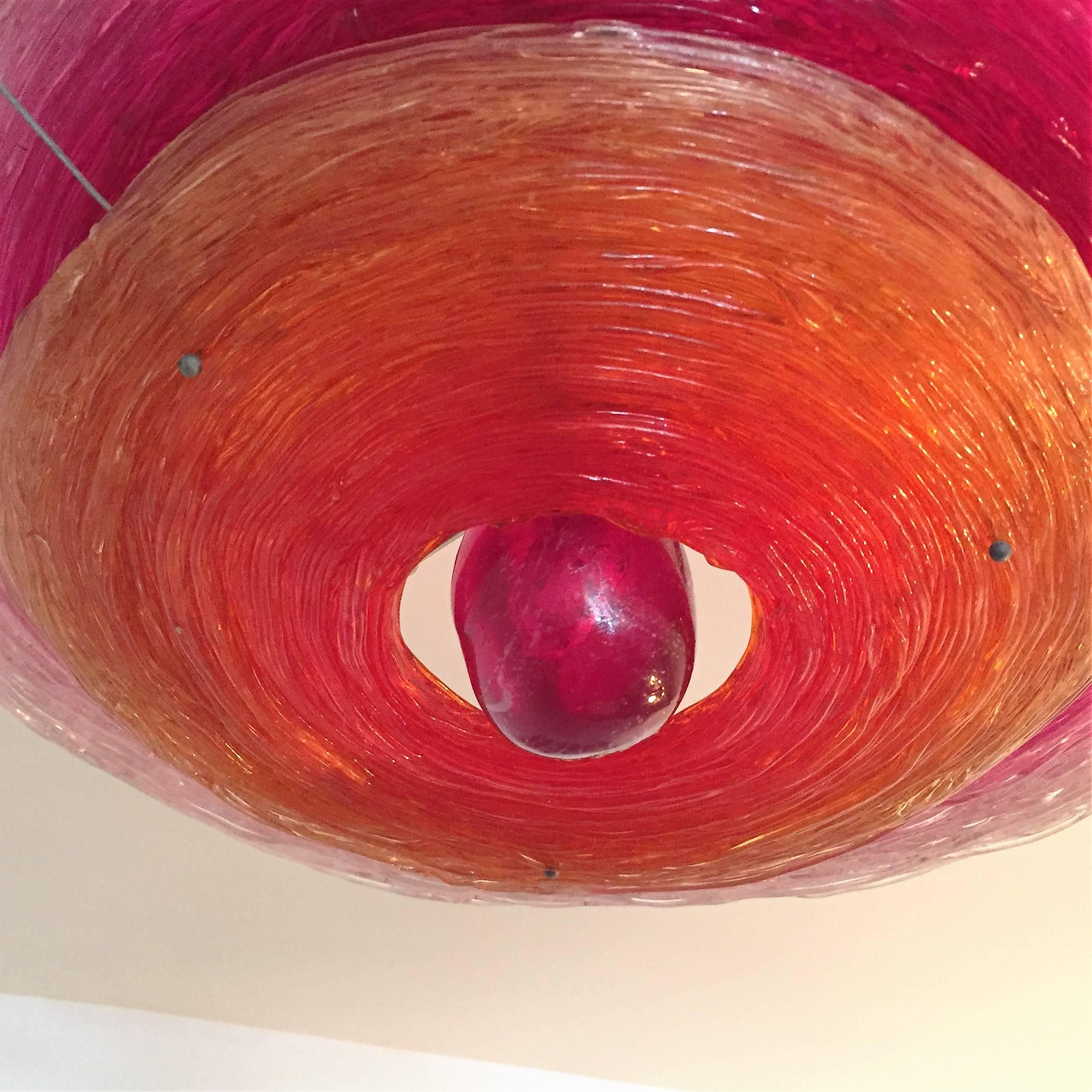Jacobo Foggini Flush Ceiling Light Sculpture In Excellent Condition In New York, NY