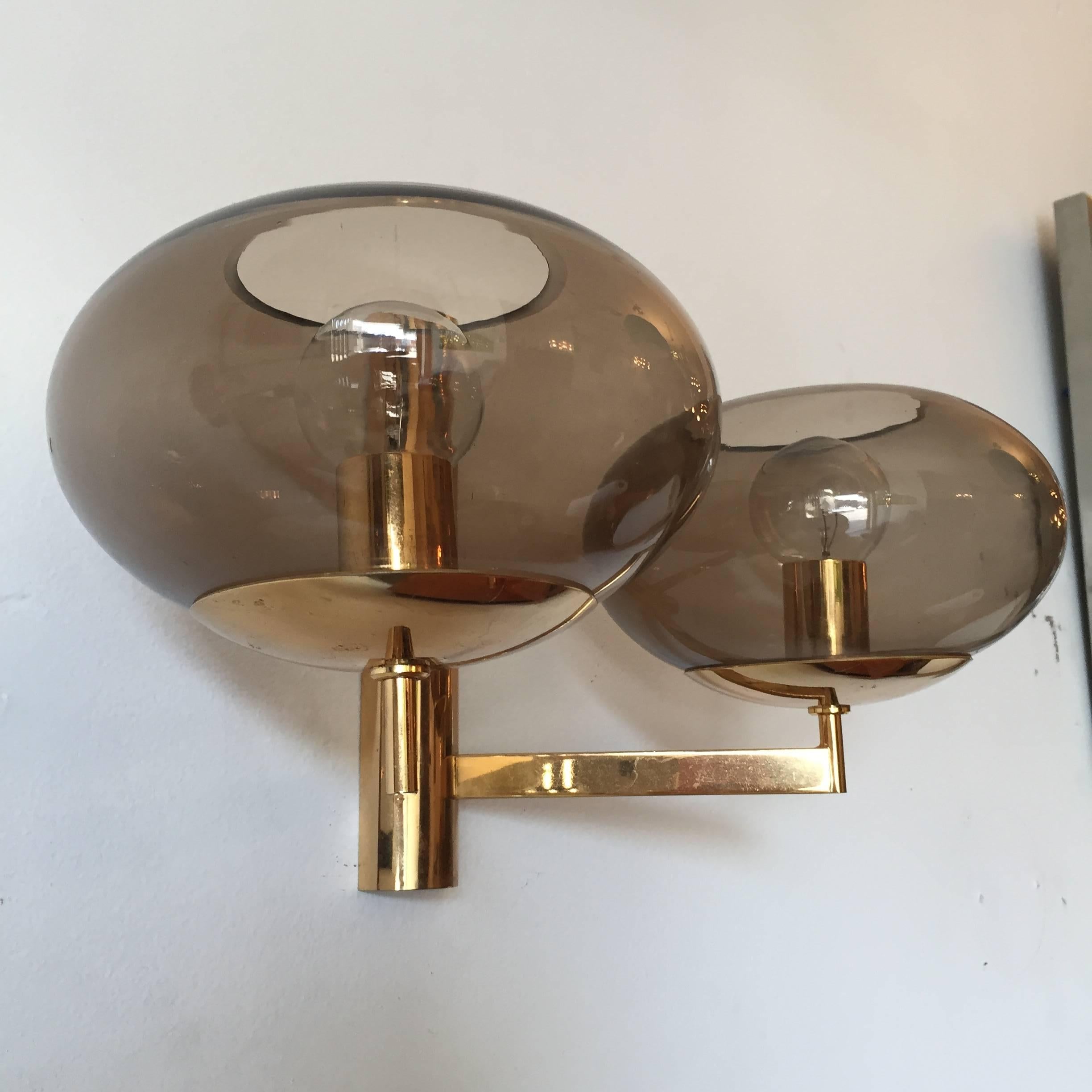 Italian Set of Three Sciolari 1960s Wall Lights For Sale