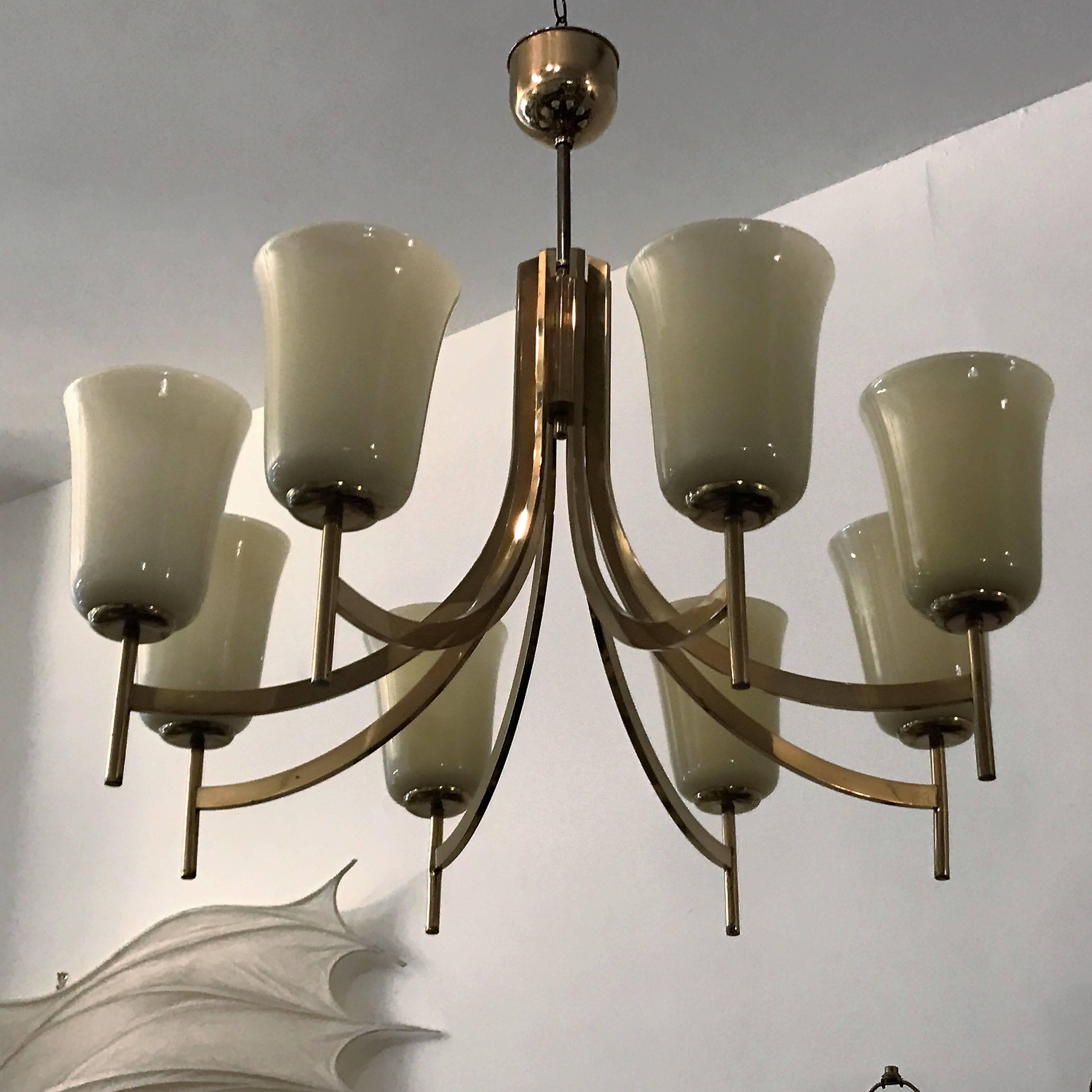 Large Swedish Chandelier, 1950s 4