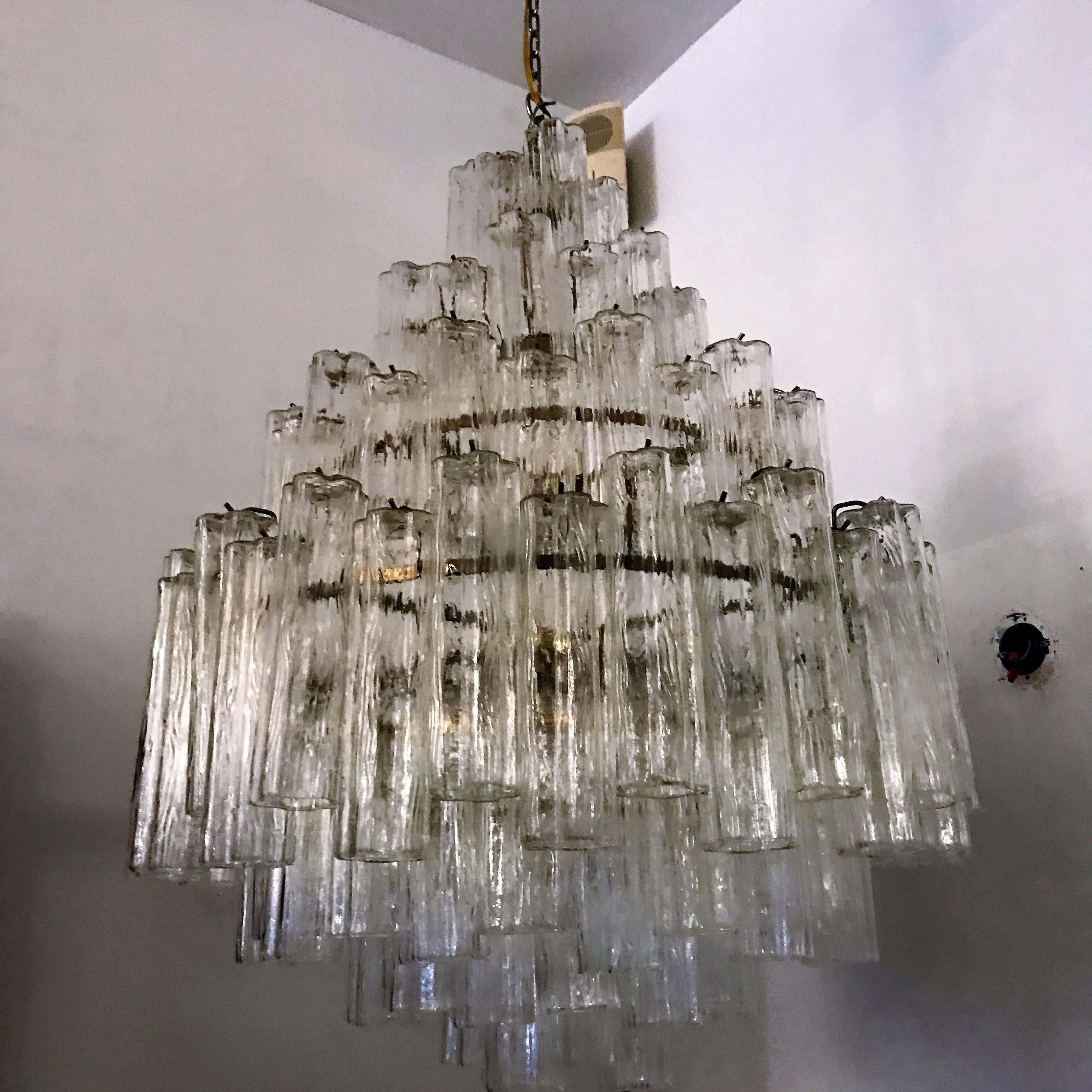 Mid-Century Modern Grand Ballroom Murano Glass 1970s Chandelier