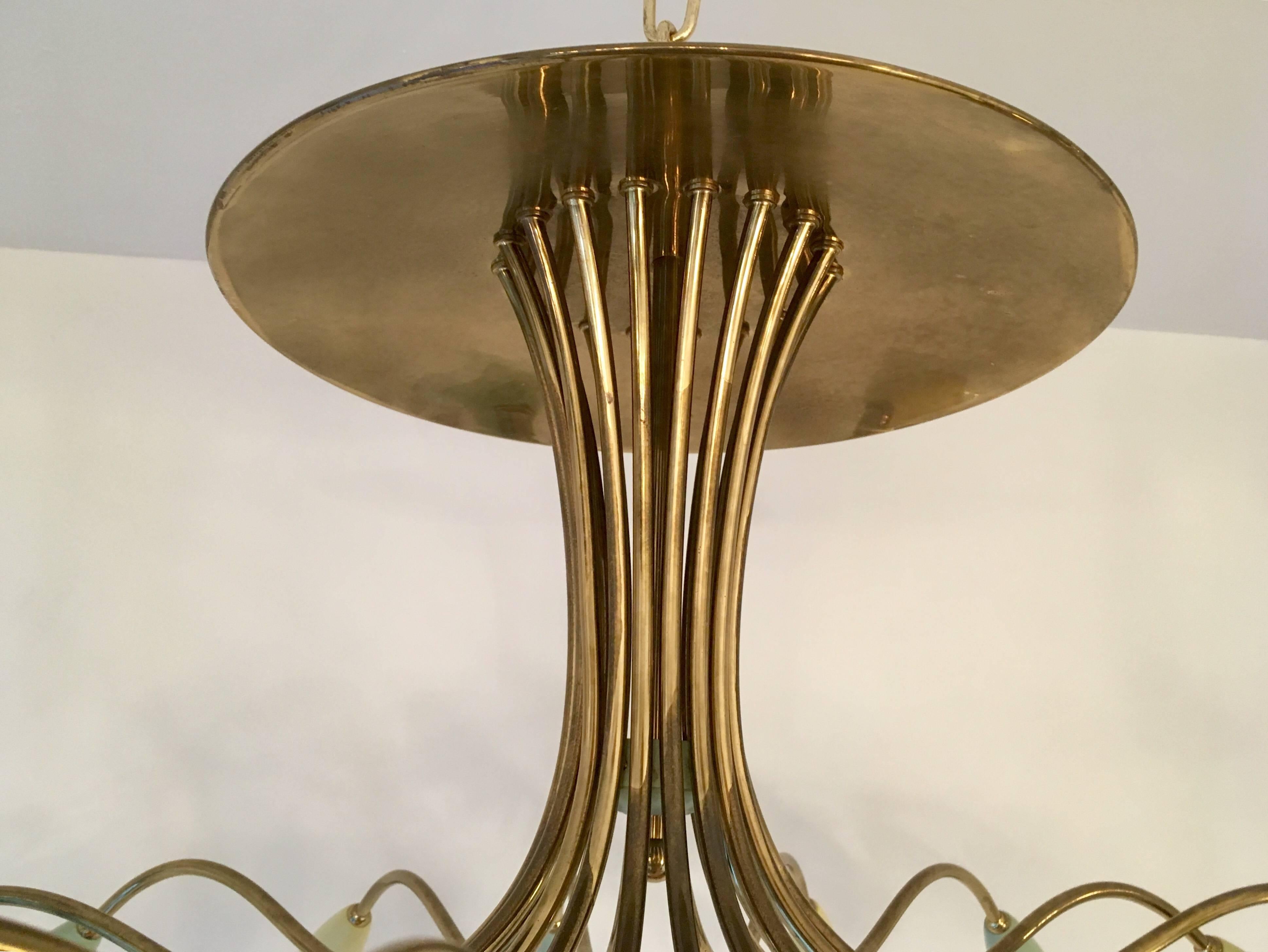 Large Italian Mid-Century Ragno, 1950s Sputnik Chandelier 1