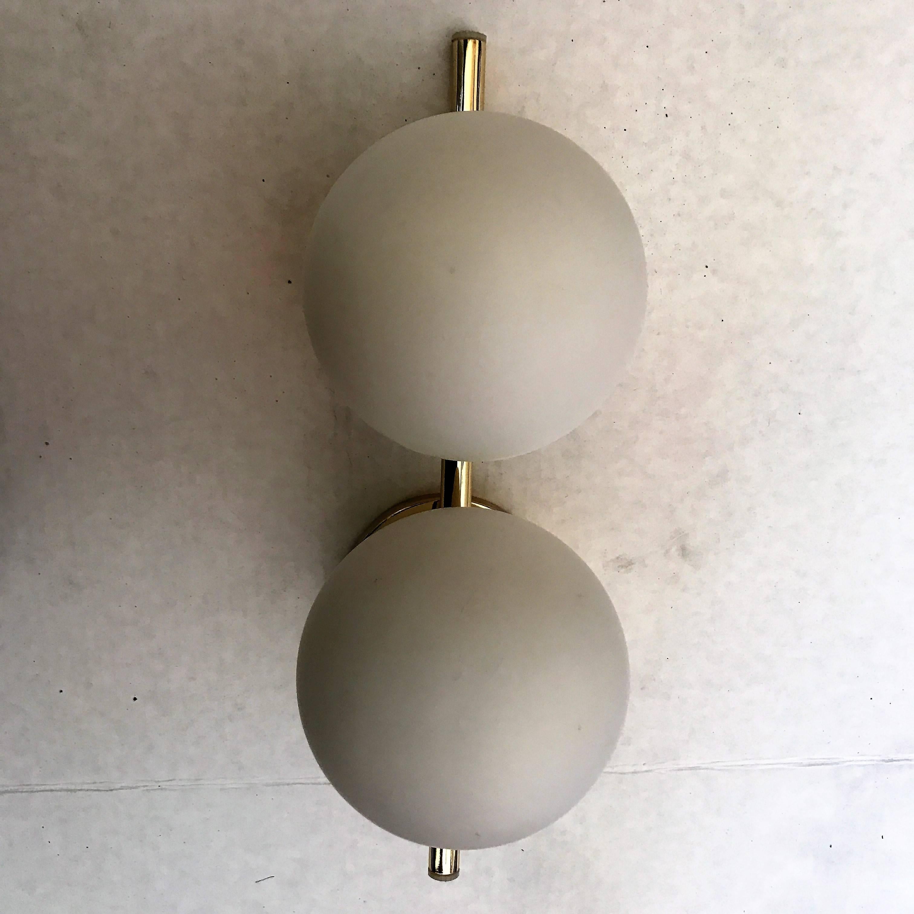 Mid-20th Century Pair of Italian Mid-Century 1950s Wall Lights