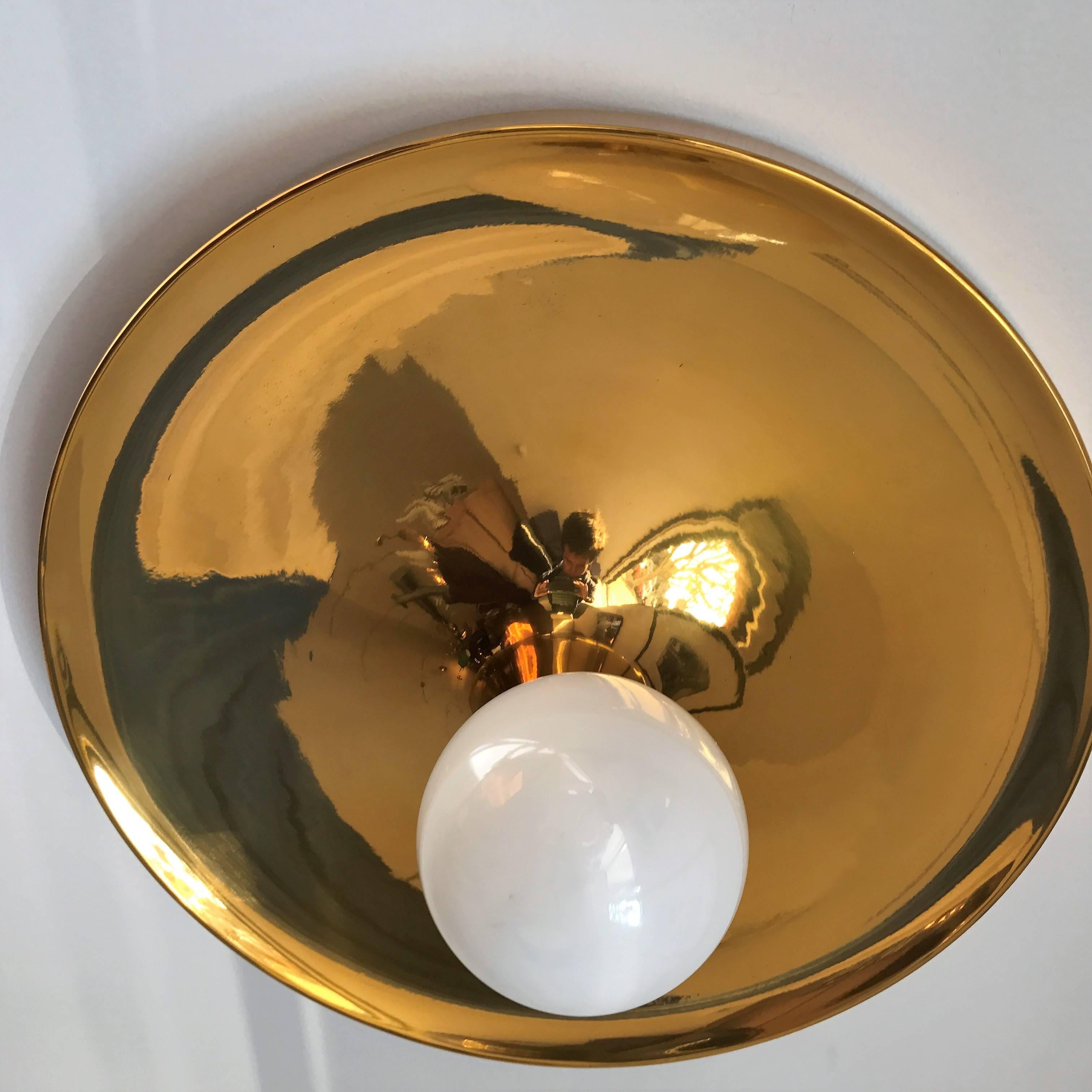 Mid-20th Century Set of three Large Honsel, German, 1960s, Space Age Flush Ceiling Lights
