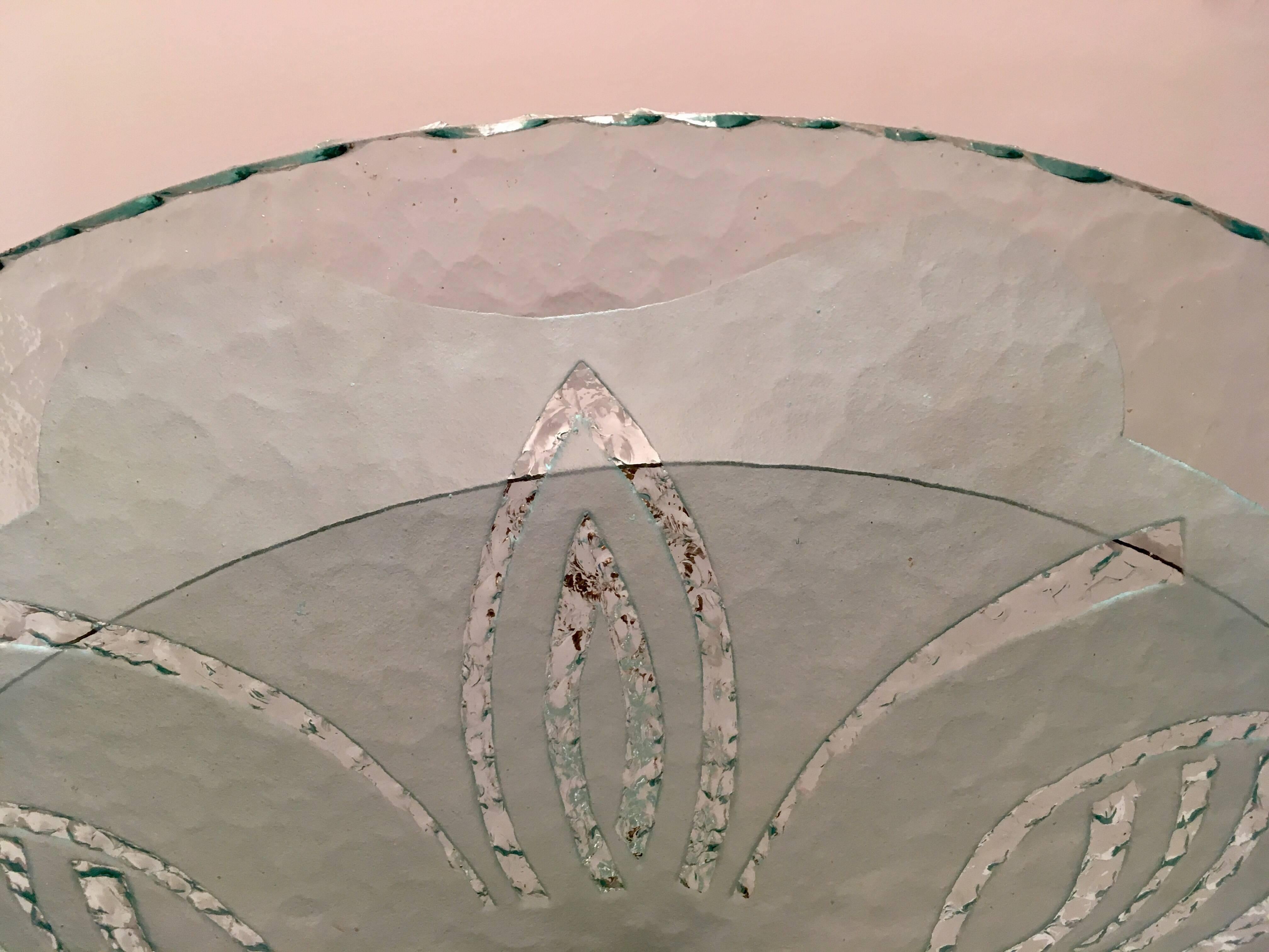Swedish 1940s Moderne Glass Pendant 2