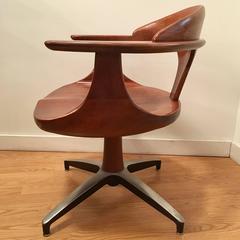 Four Heywood Wakefield Cliff House 1960s Hardwood Chairs