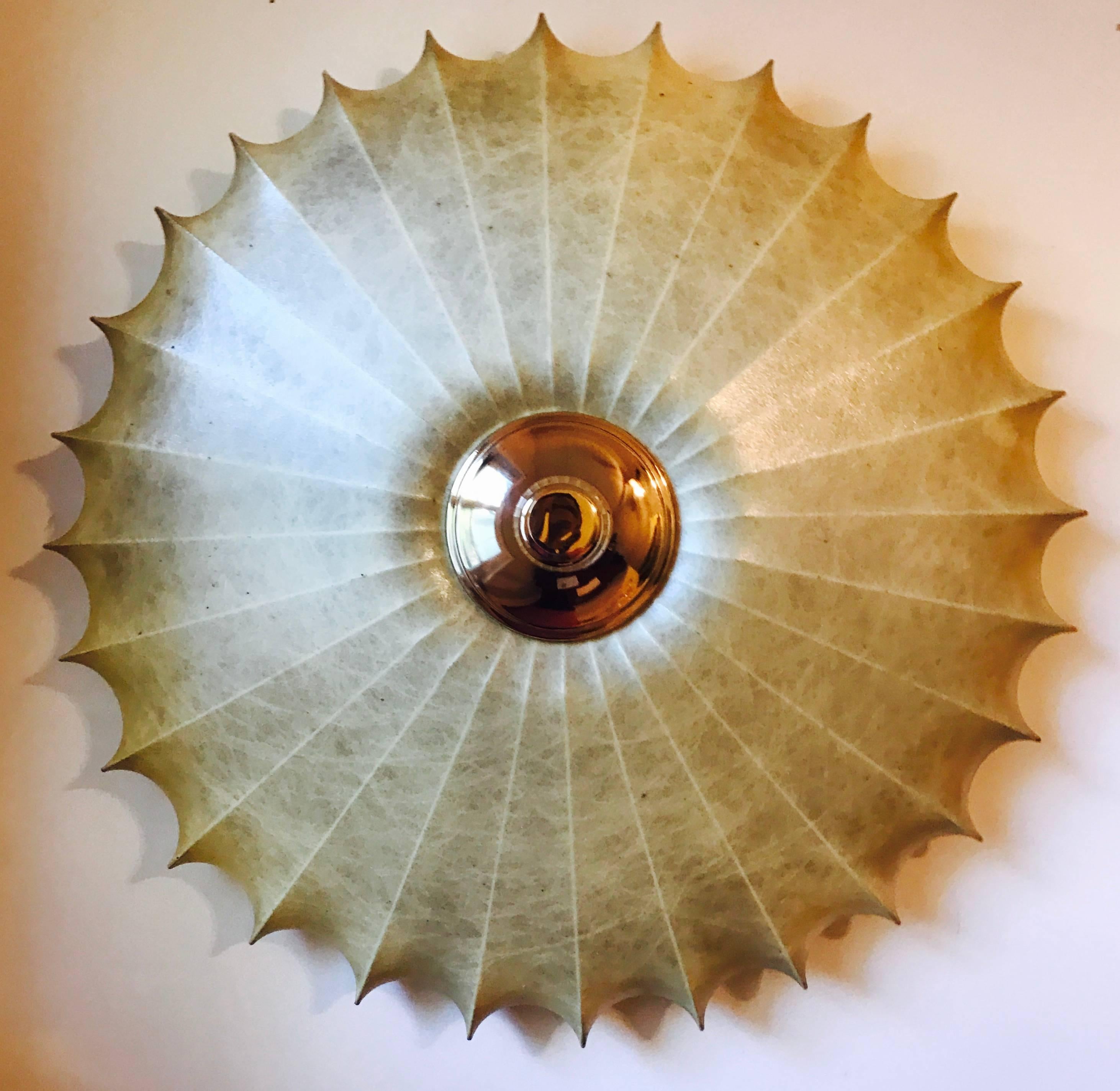 Mid-Century Modern Castiglioni Italian, 1960s Flush Ceiling Light