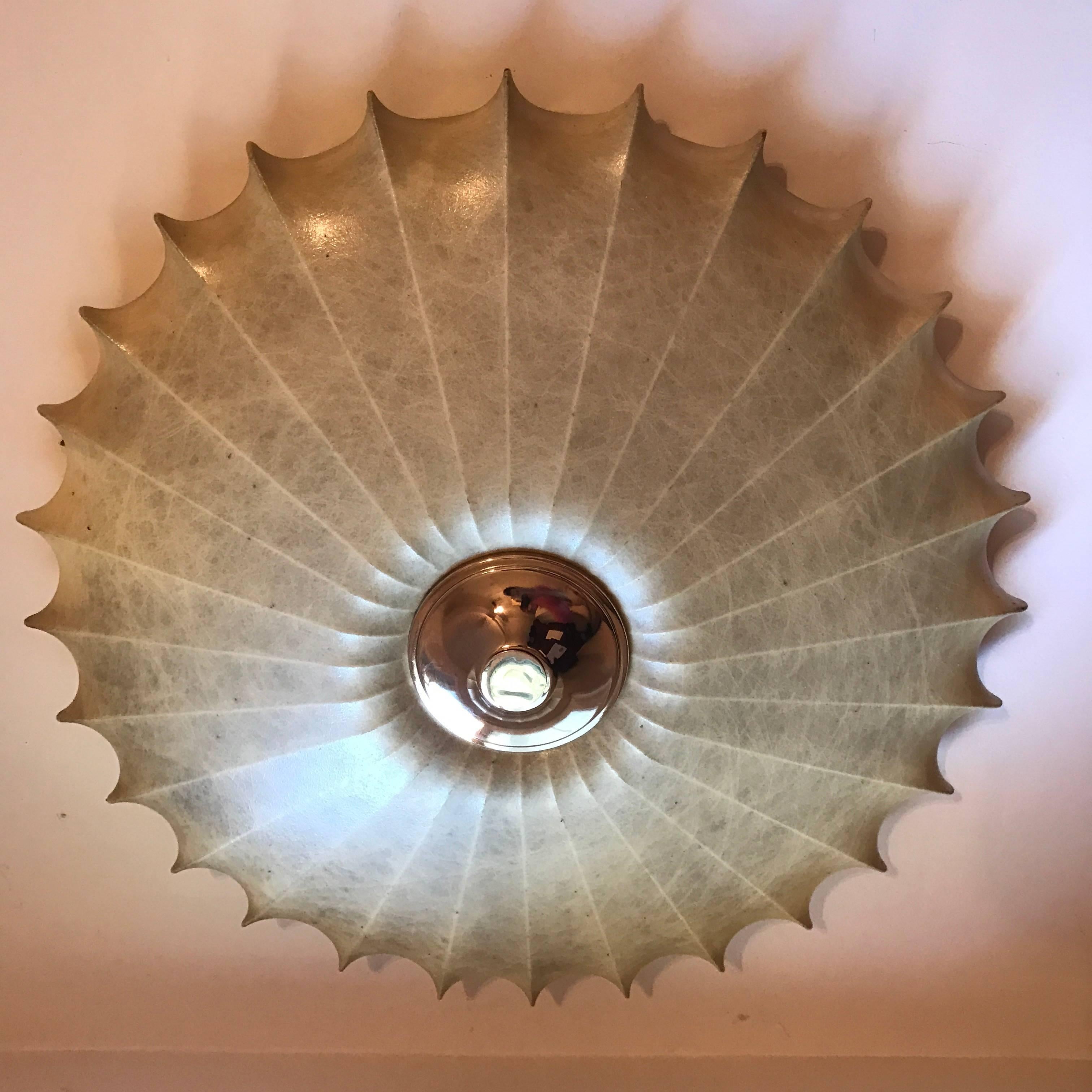 Castiglioni Italian, 1960s Flush Ceiling Light 3