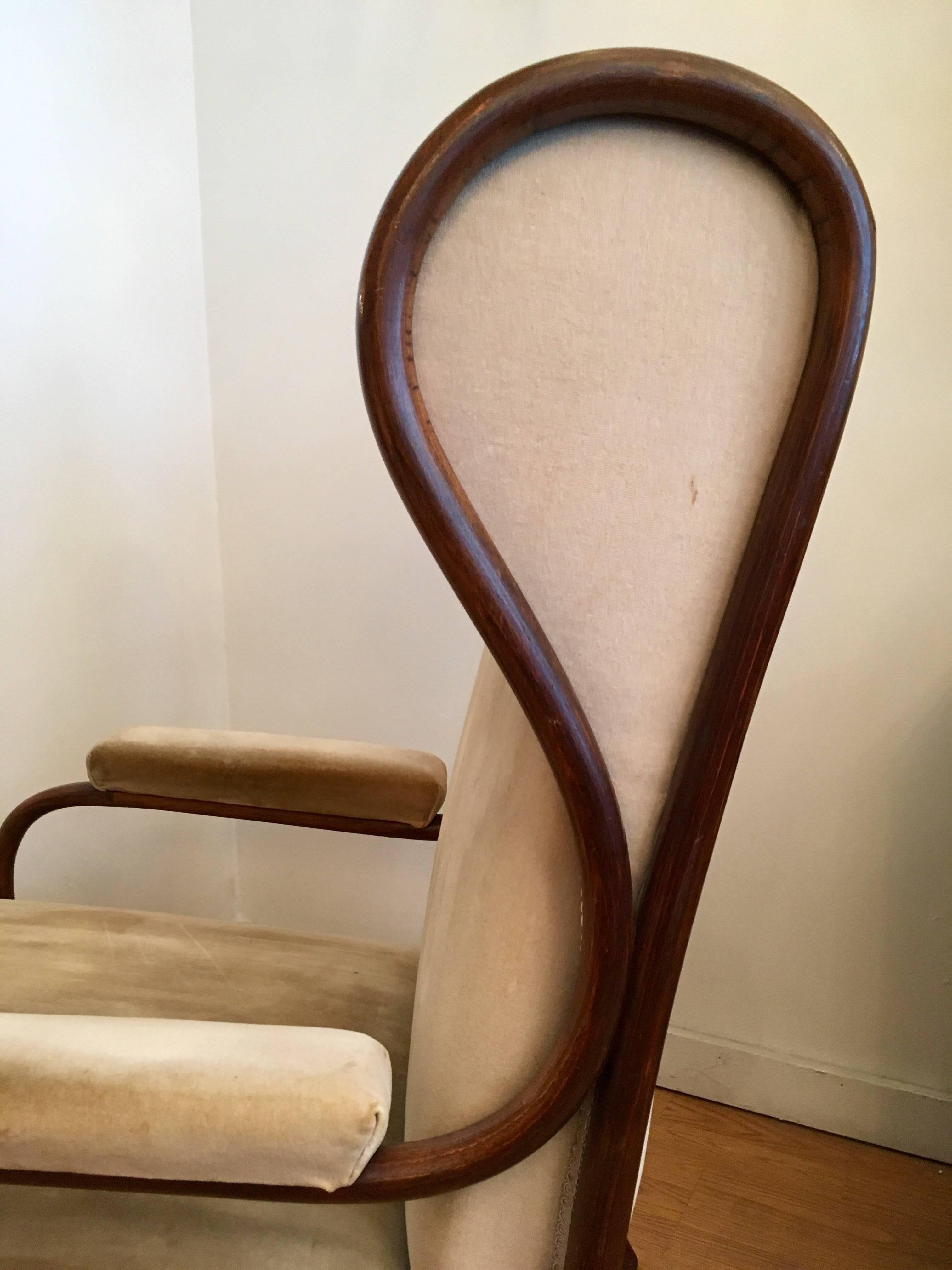 Early 20th Century Gebruder Thonet Model 6541 Wing Chair