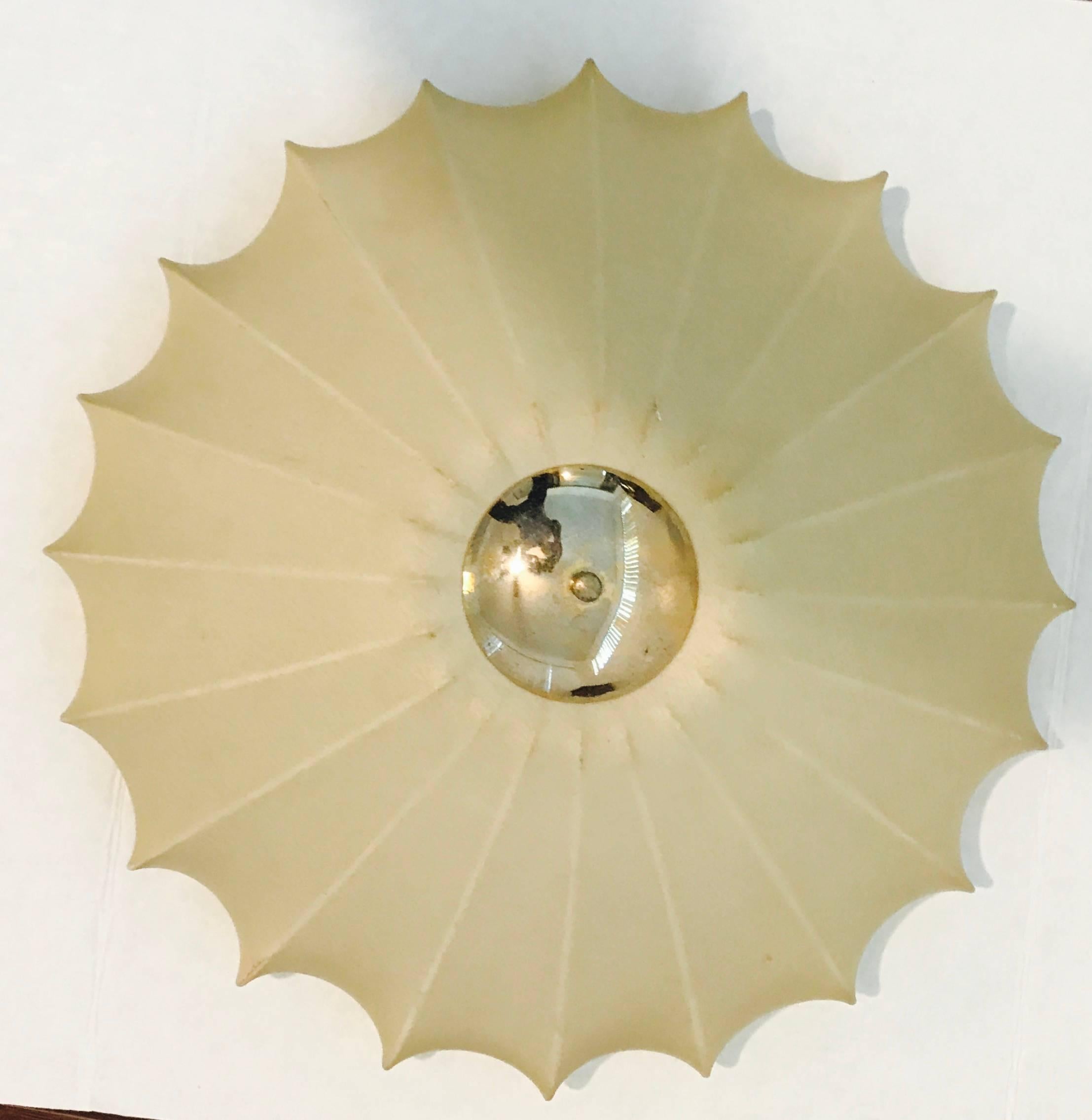 Castiglioni Italian Midcentury 1960s Sculptural Ceiling Wall Light In Excellent Condition In New York, NY