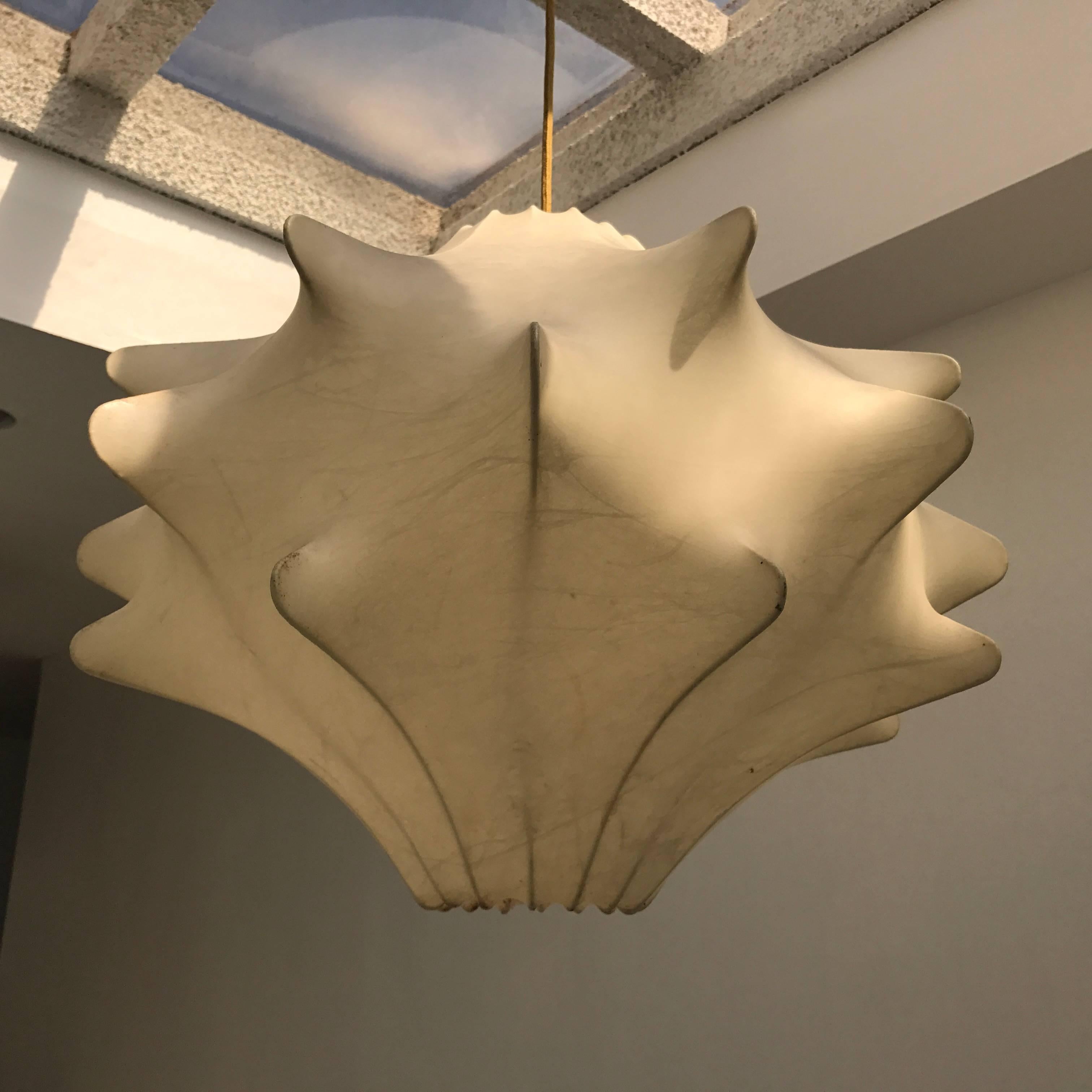 Brass Achille Castiglioni Cocoon Pendant Lantern, 1960s