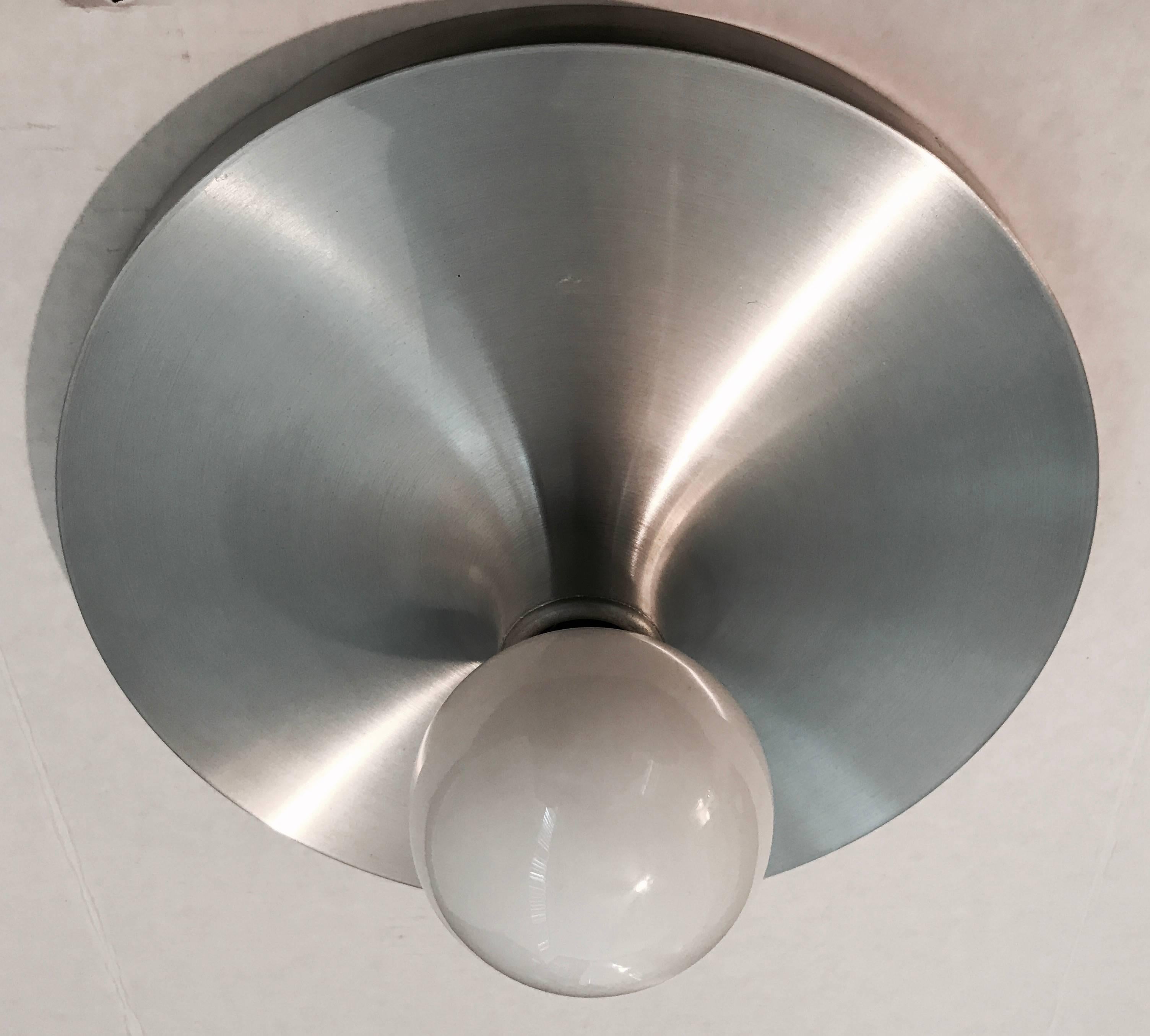 Honsel 1960s German Space Age Midcentury Flush Ceiling Wall Light 2