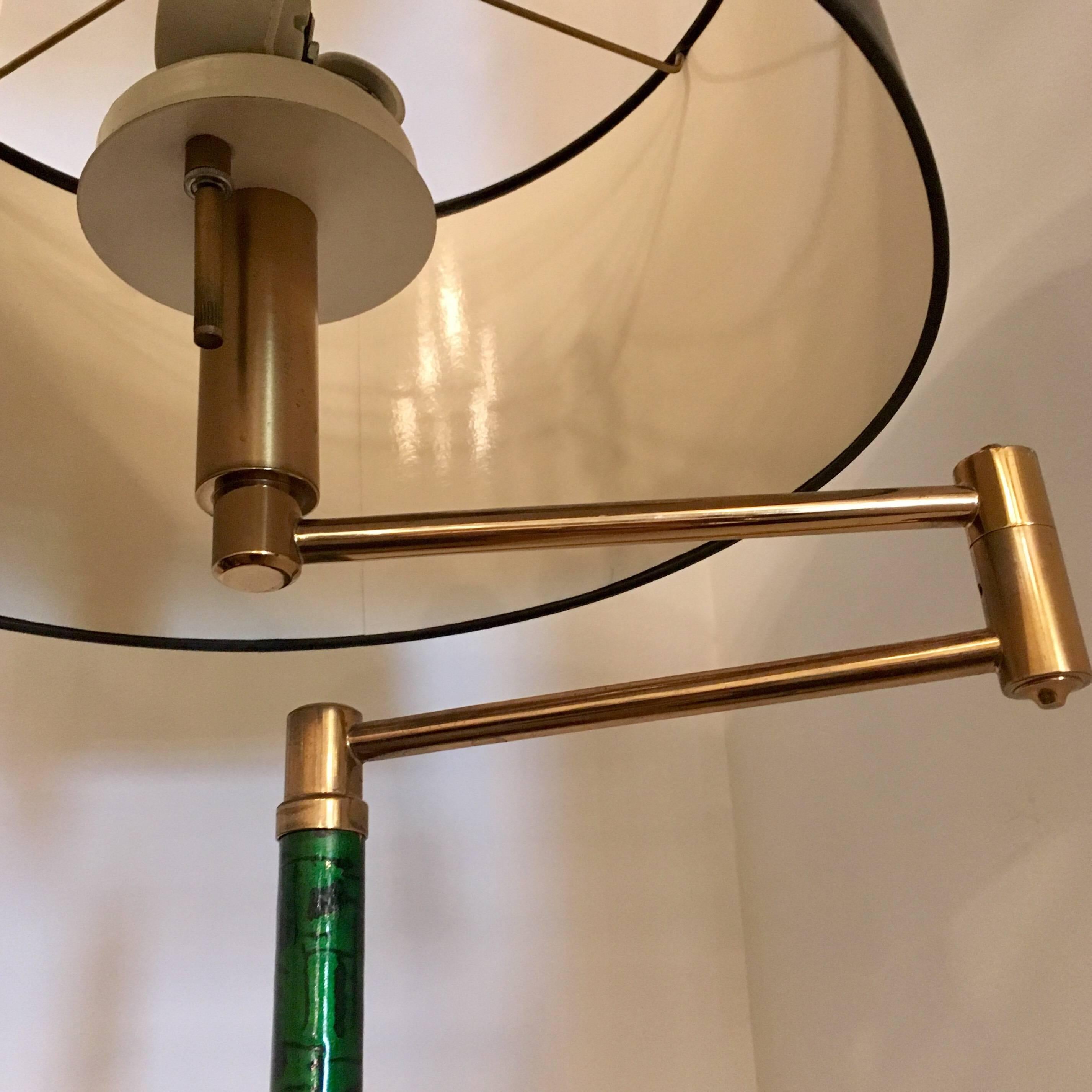 Mid-Century Modern Italian, 1950s Mid-Century Enamel Floor Lamp For Sale