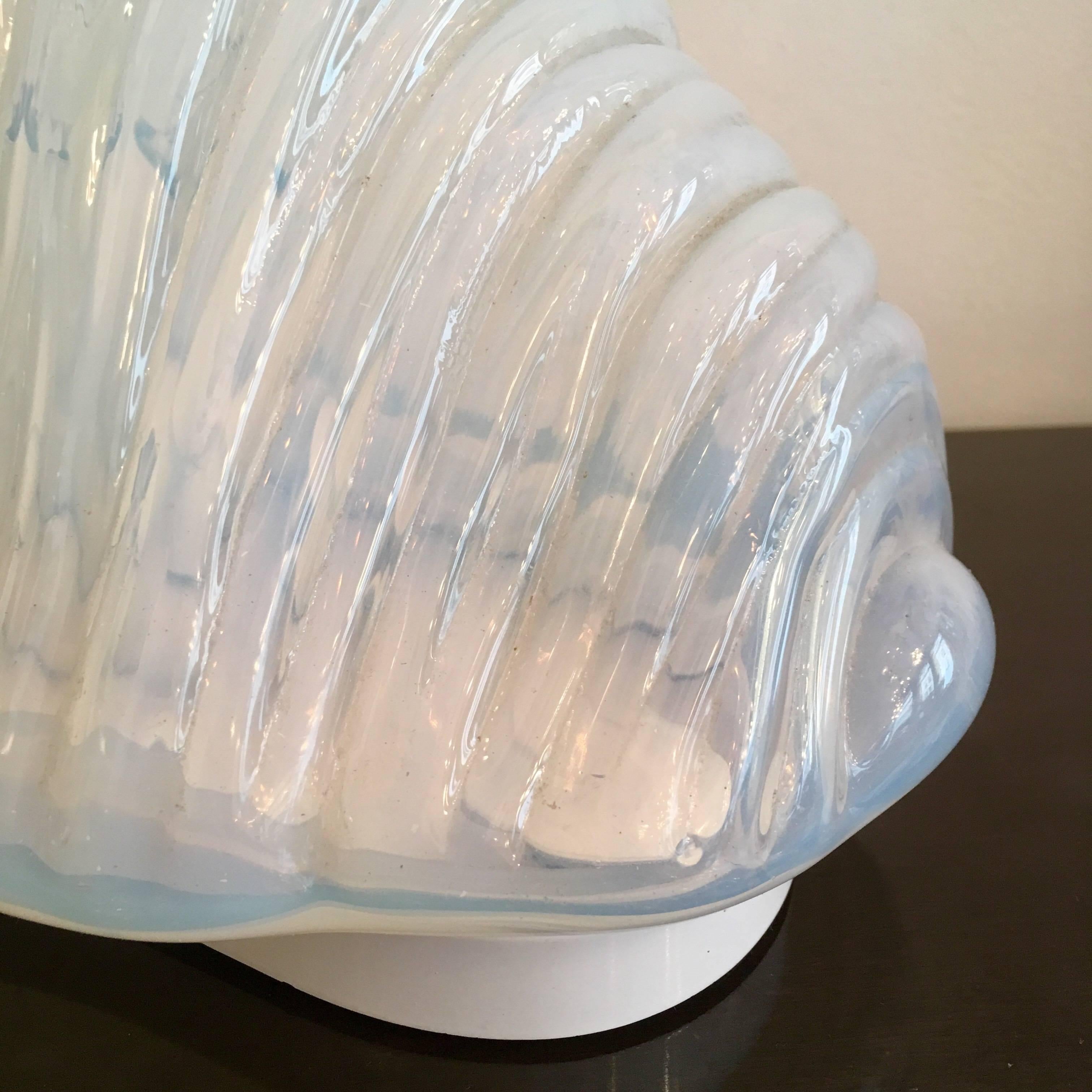 Italian Carlo Nason Mazzega Murano Glass 1960 Iceberg Lamp