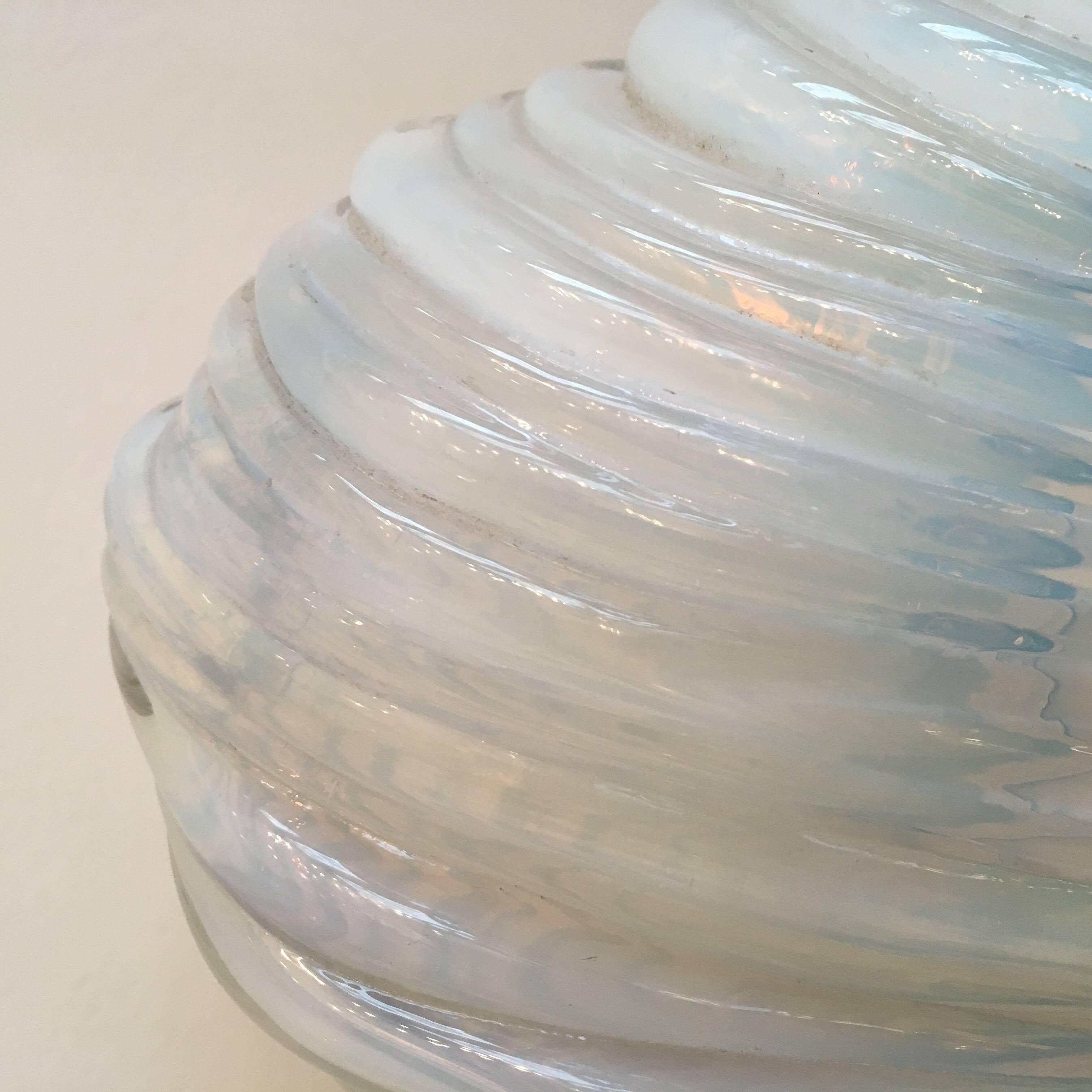 Carlo Nason Mazzega Murano Glass 1960 Iceberg Lamp In Excellent Condition In New York, NY