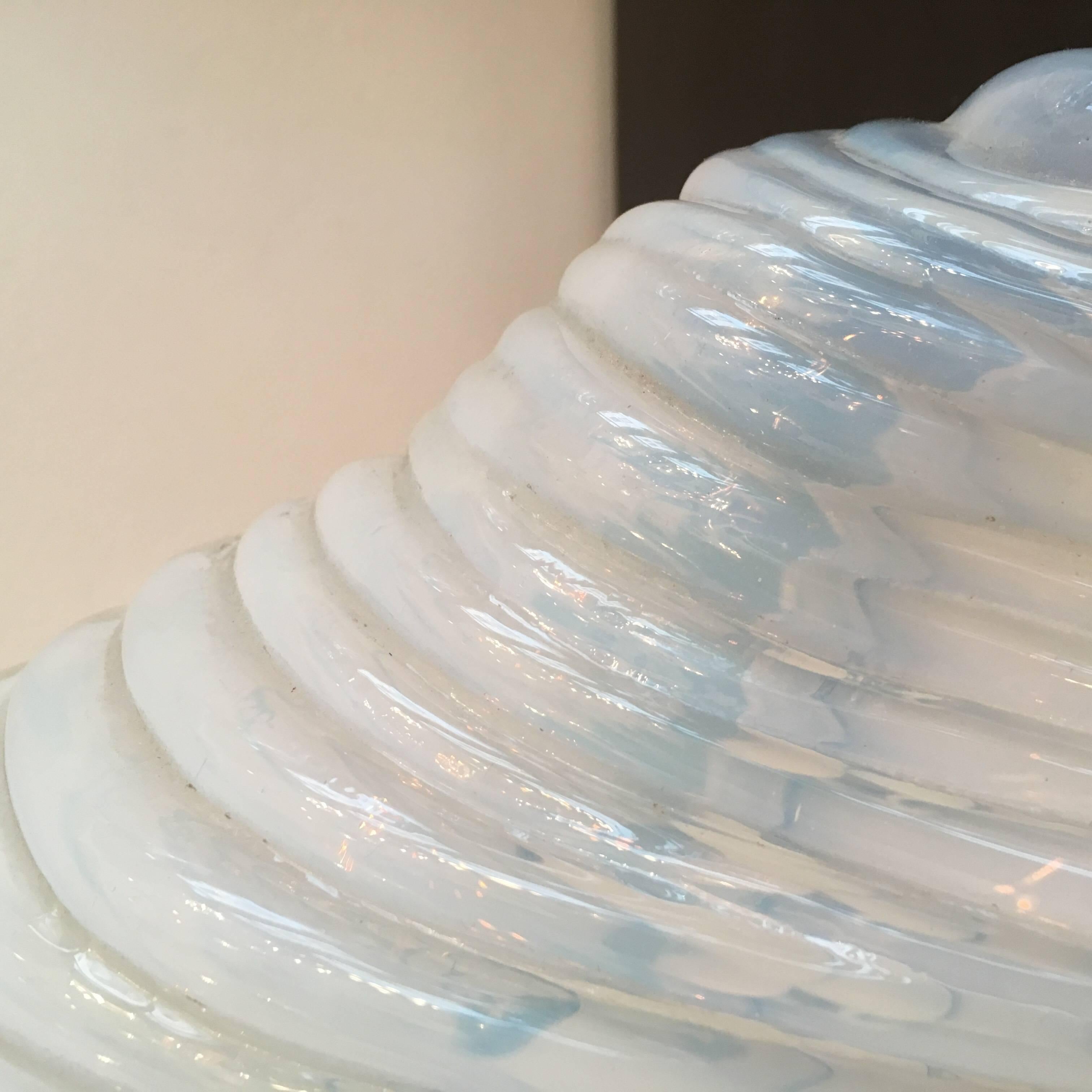 Enamel Carlo Nason Mazzega Murano Glass 1960 Iceberg Lamp