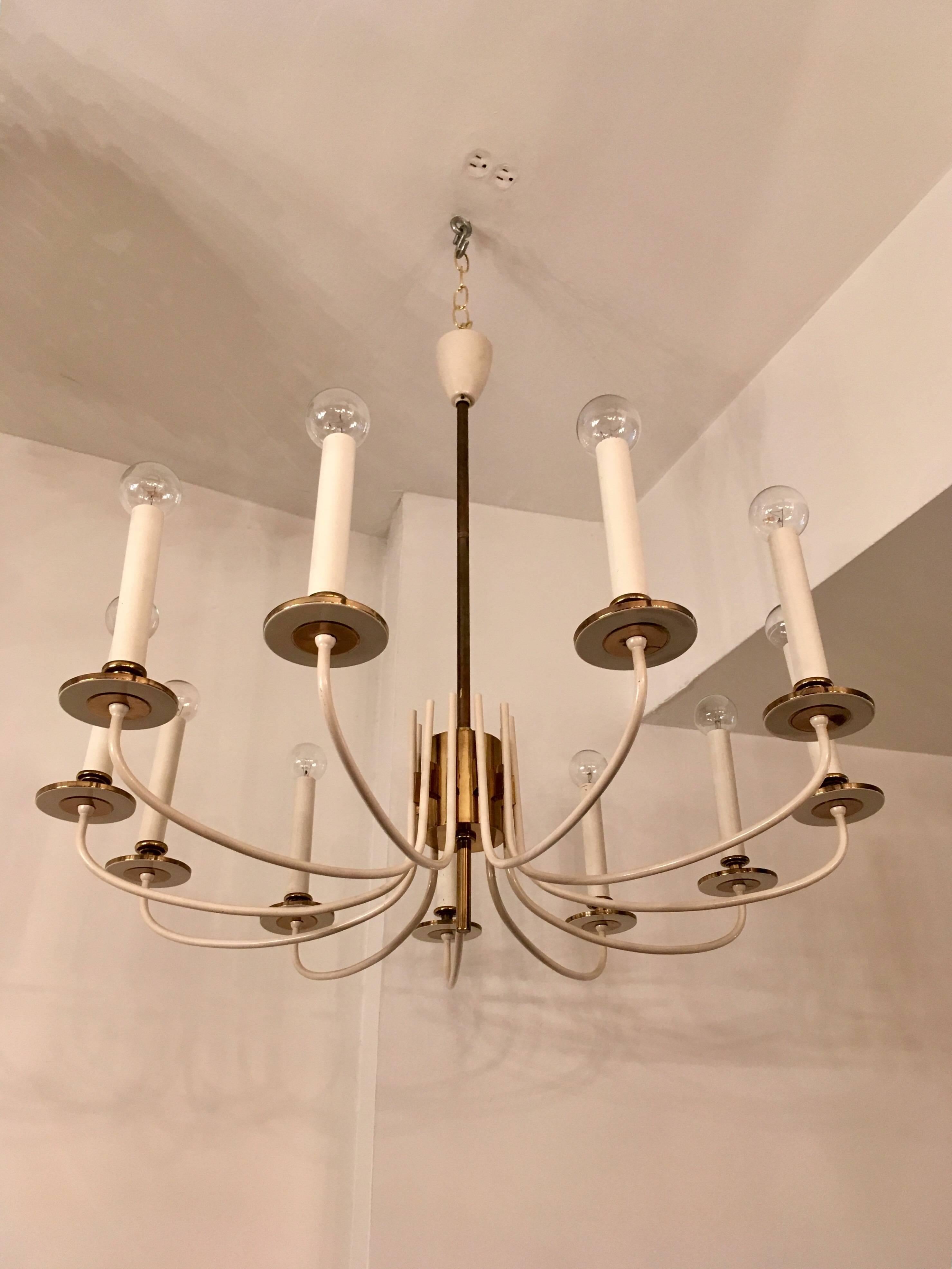 Large Austrian 1950s Chandelier  In Excellent Condition In New York, NY