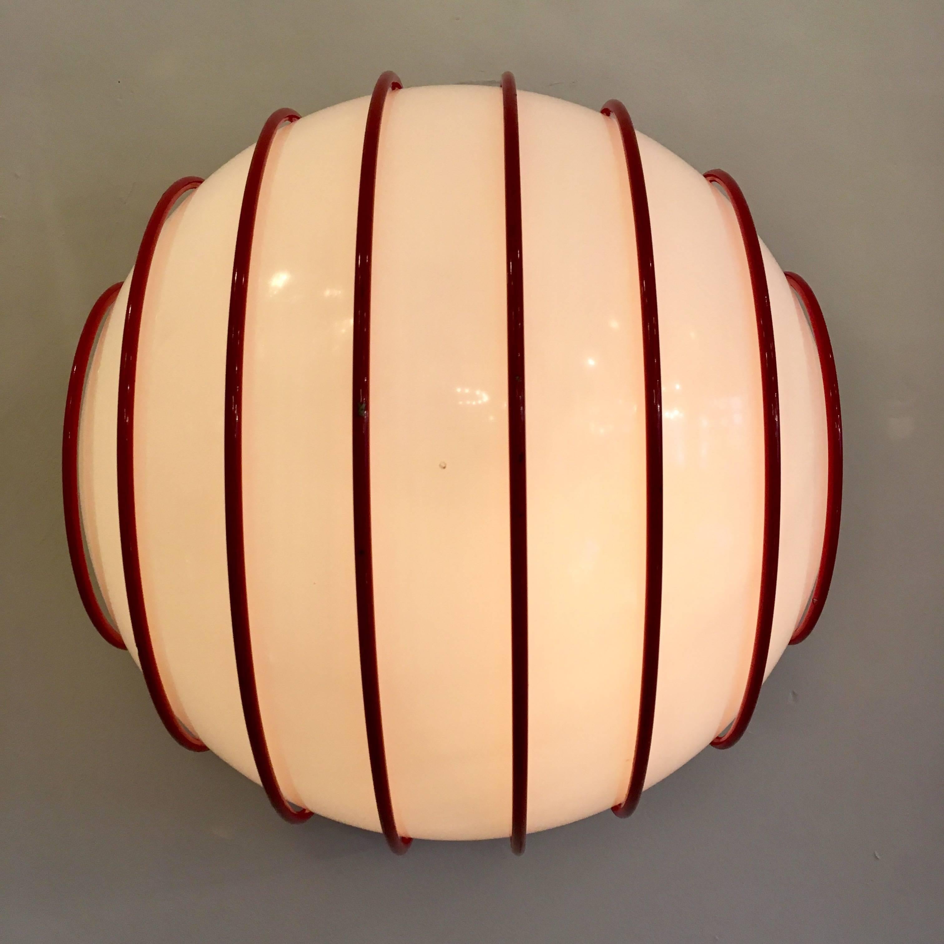 Large Esperia Italian 1980s Postmodern Ceiling Wall Light. In Excellent Condition In New York, NY