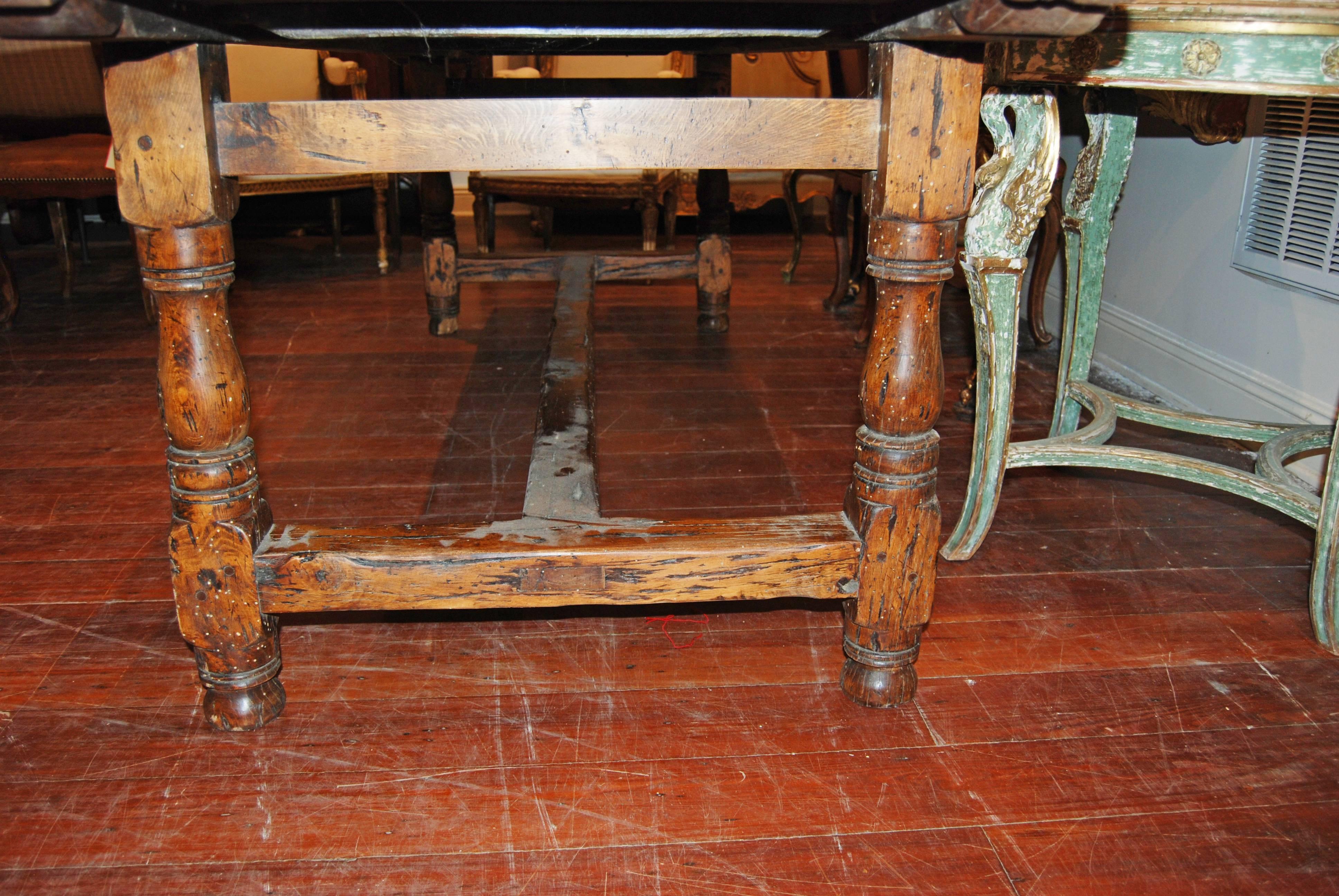 18th Century and Earlier 18th Century Walnut Refectory Table