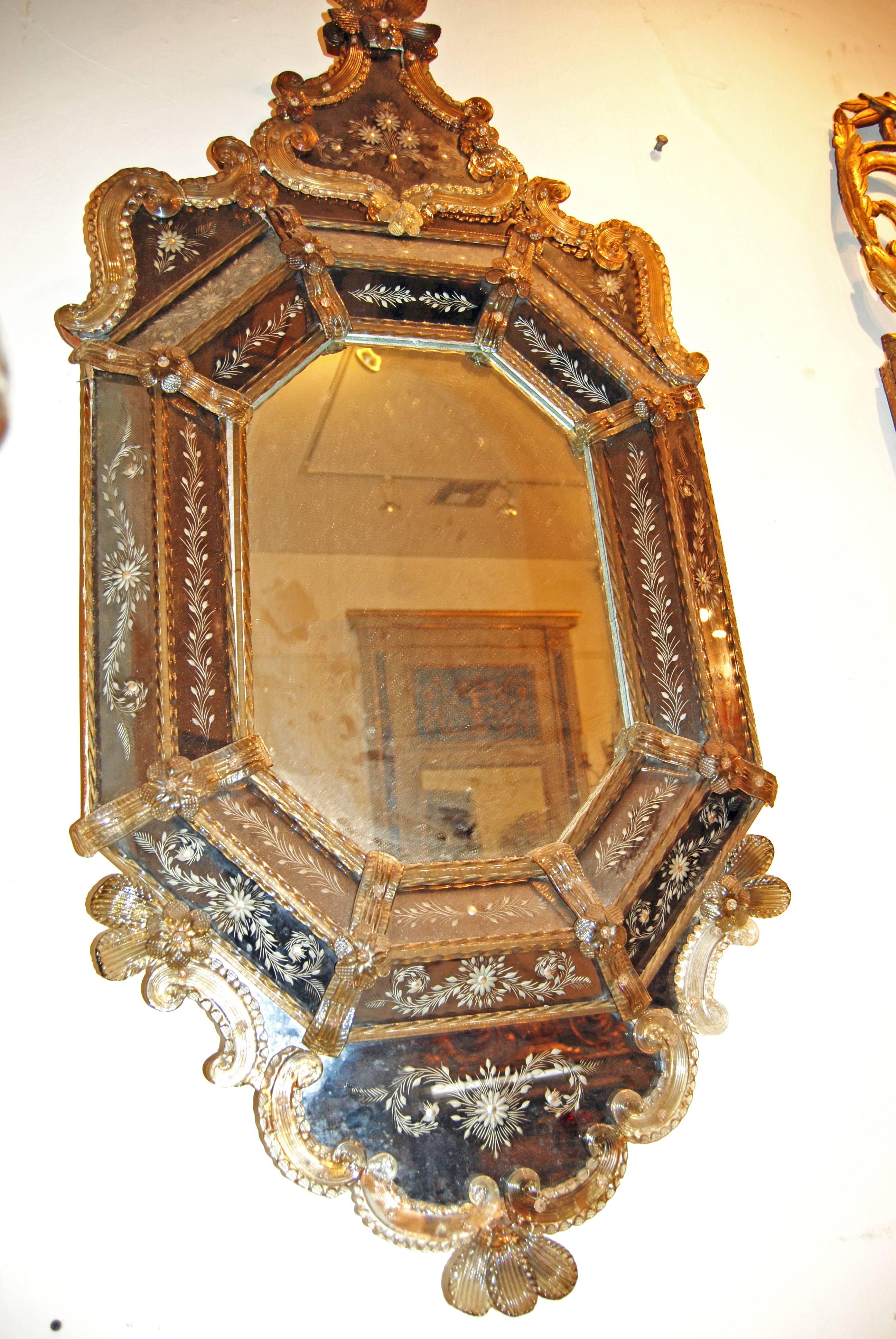 19th Century Venetian Murano Mirror 1