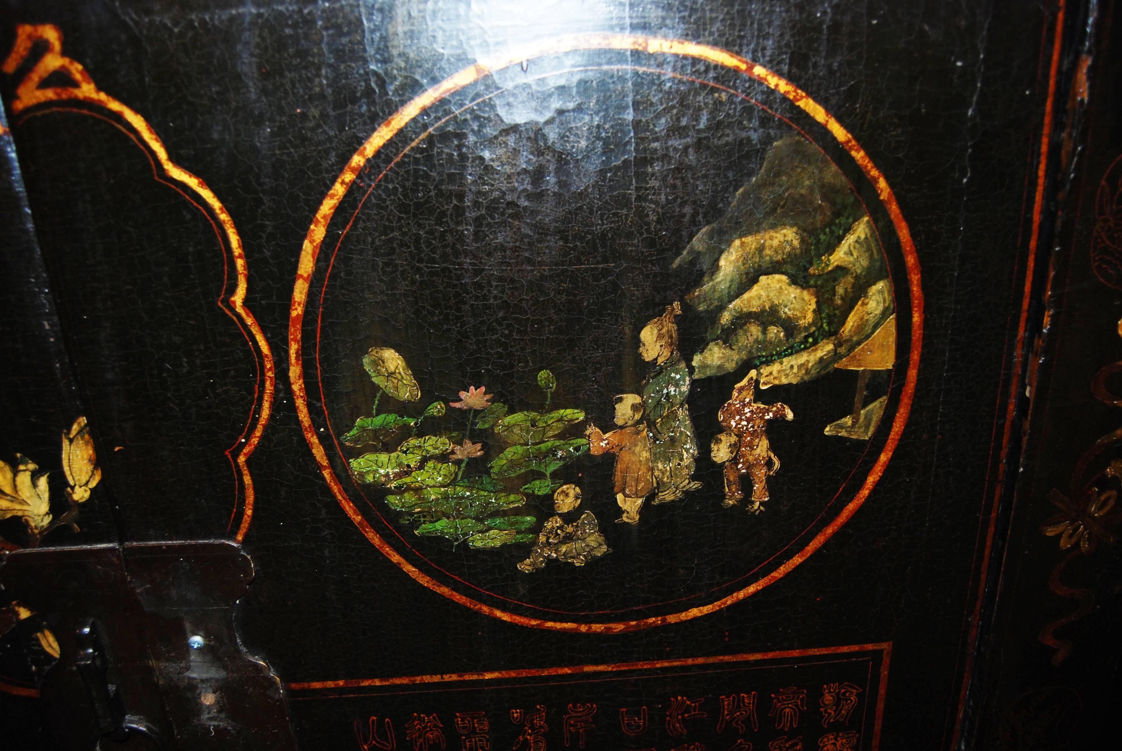 Pair of 19th Century Chinese Scholars Cabinets For Sale 4