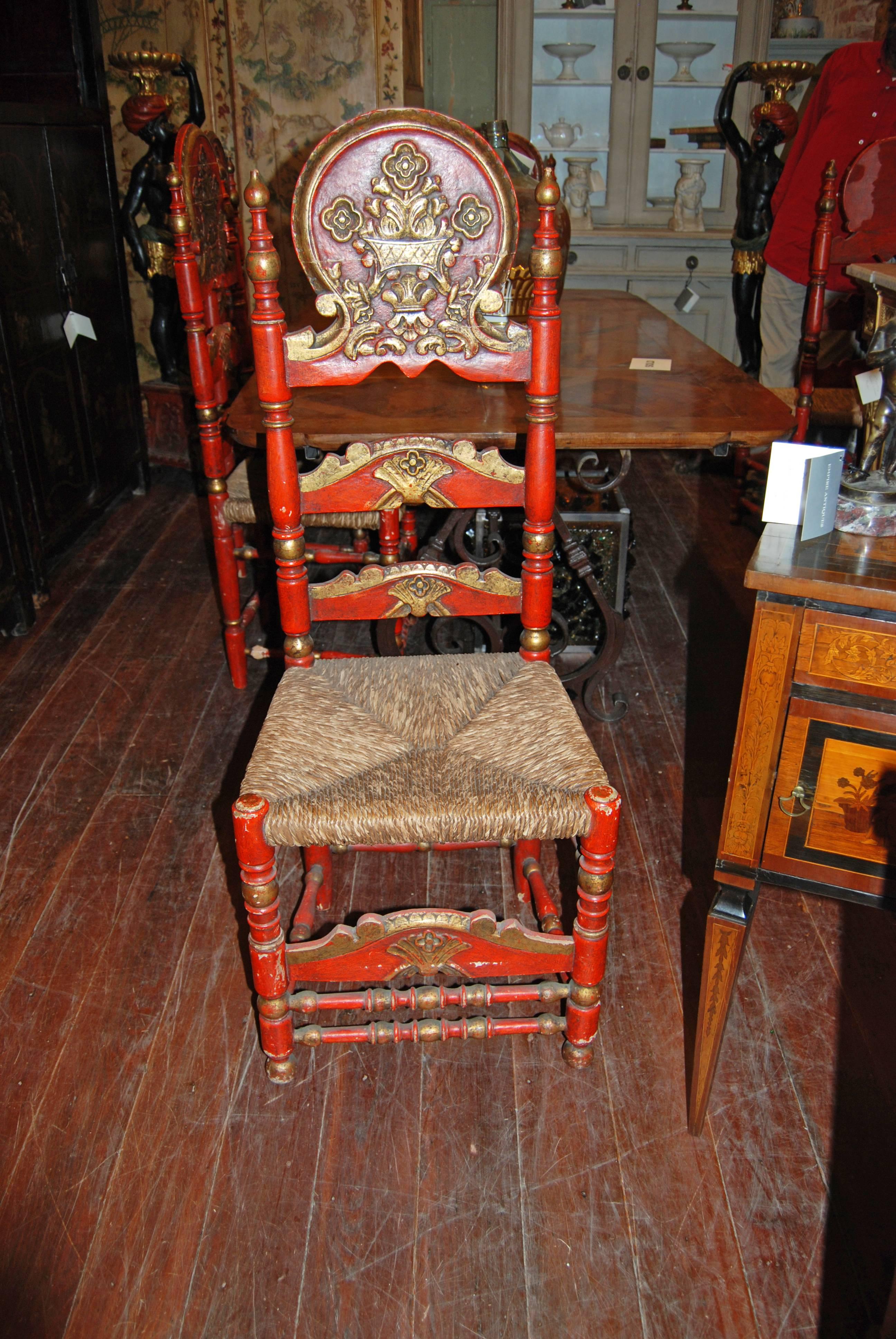 Belle Epoch charming Spanish dining chairs.