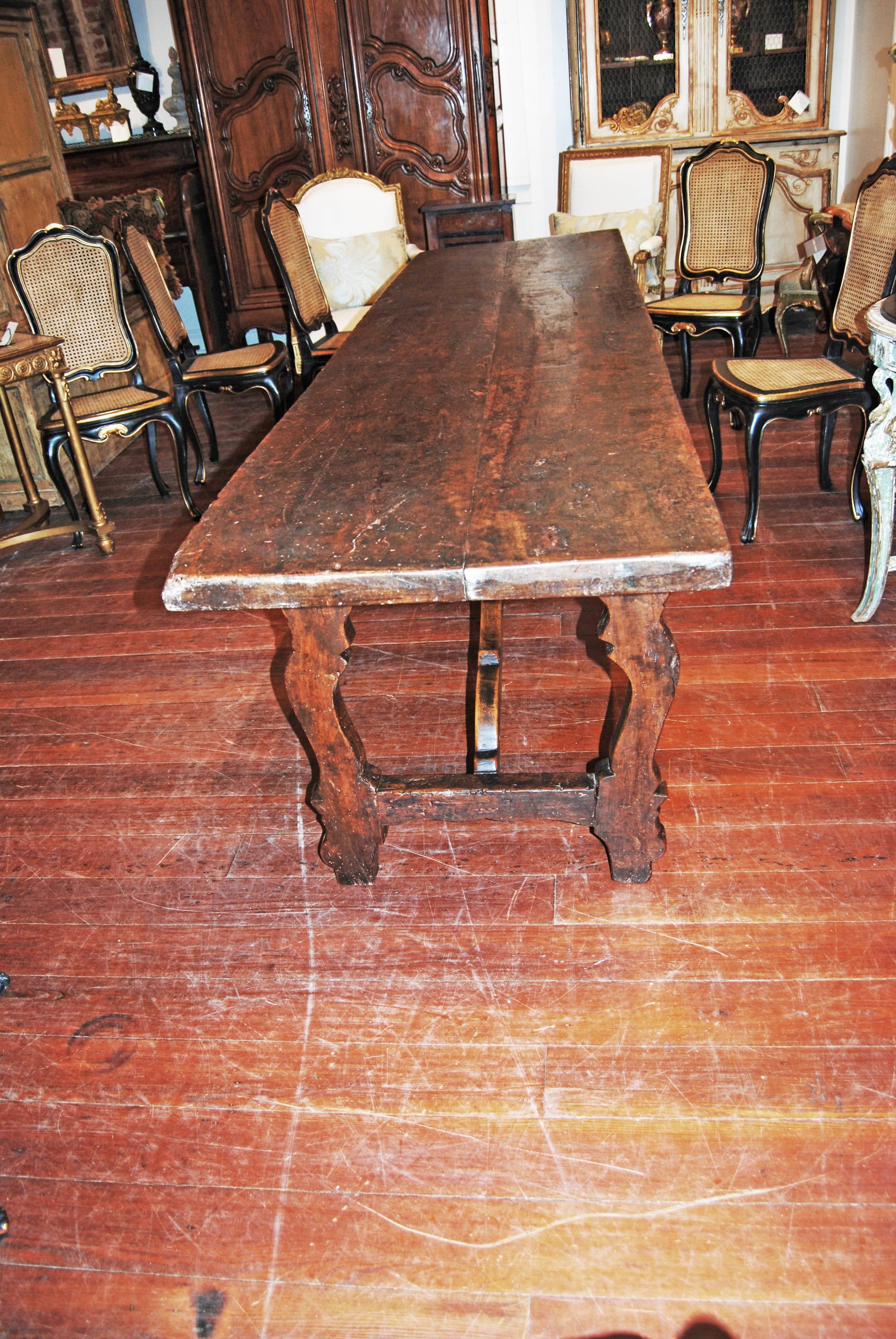 Italian 18th Century Walnut Refectory Table