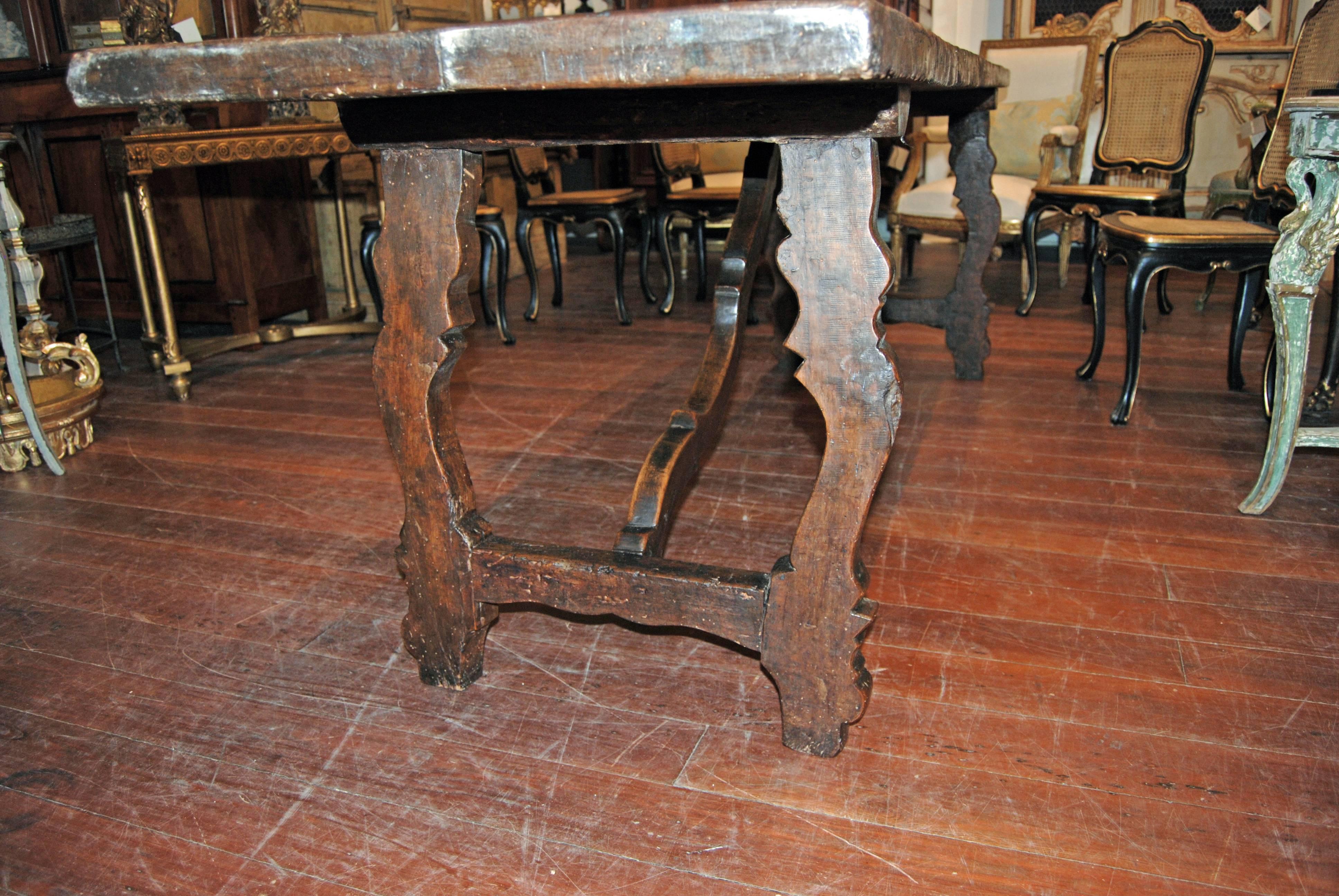 18th Century Walnut Refectory Table In Fair Condition In New Orleans, LA