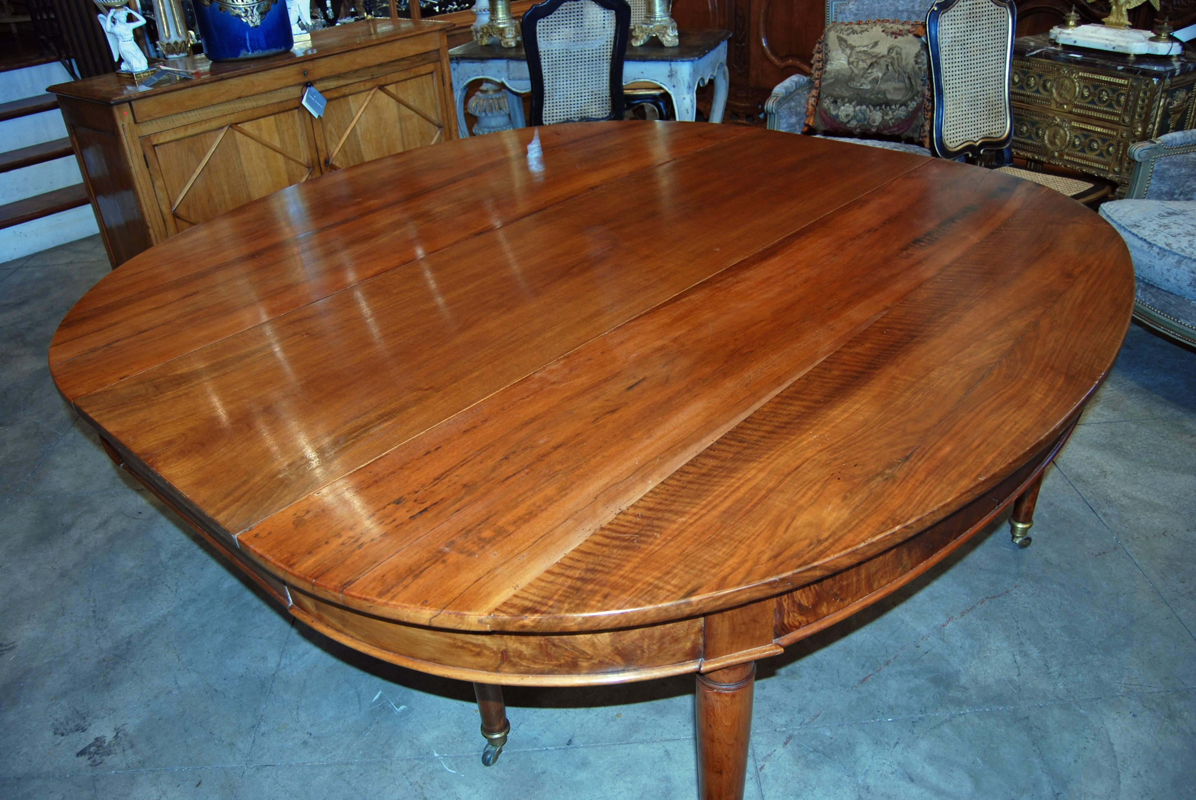 French Directoire Walnut Extension Table