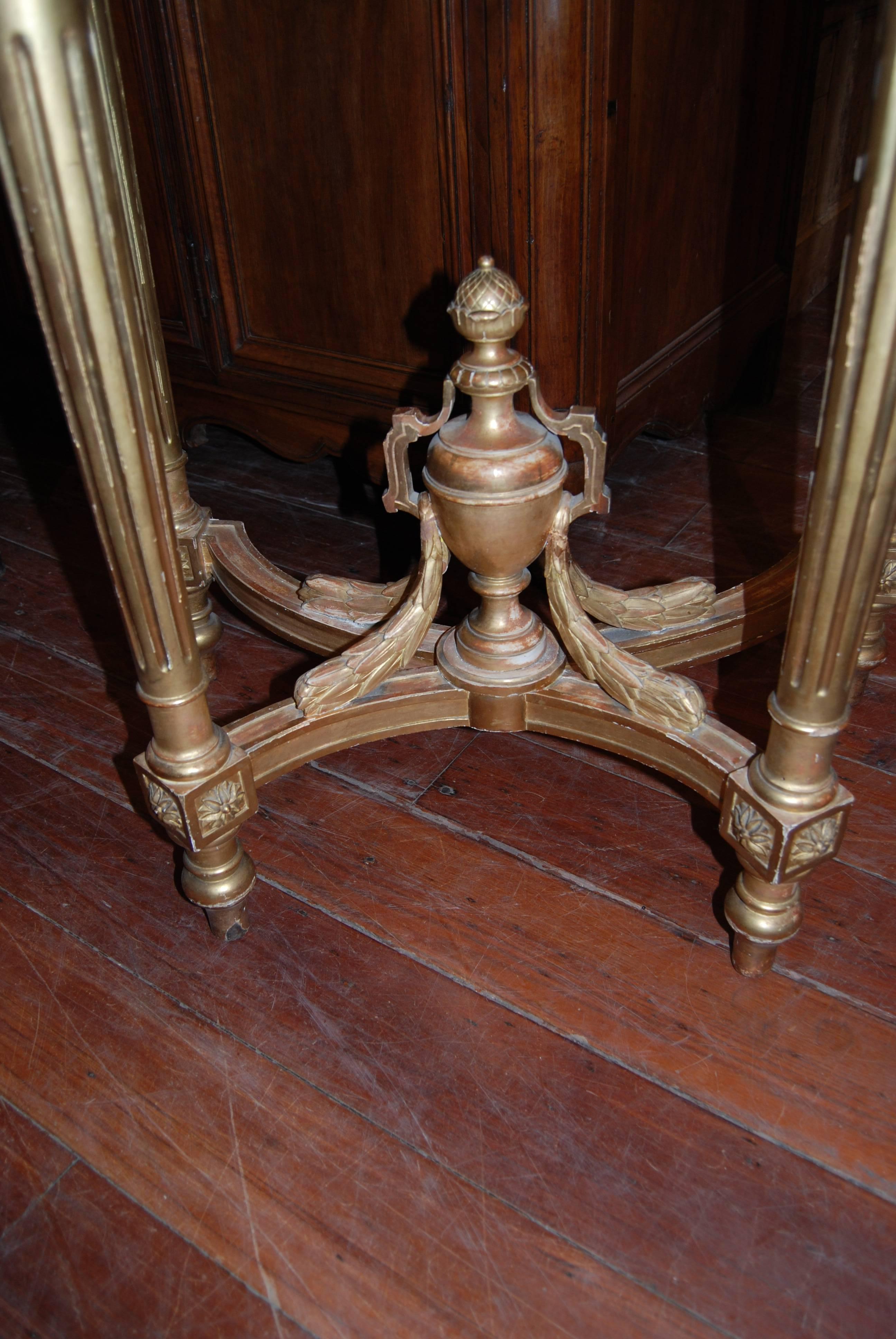 19th Century Napoleon III Giltwood Console