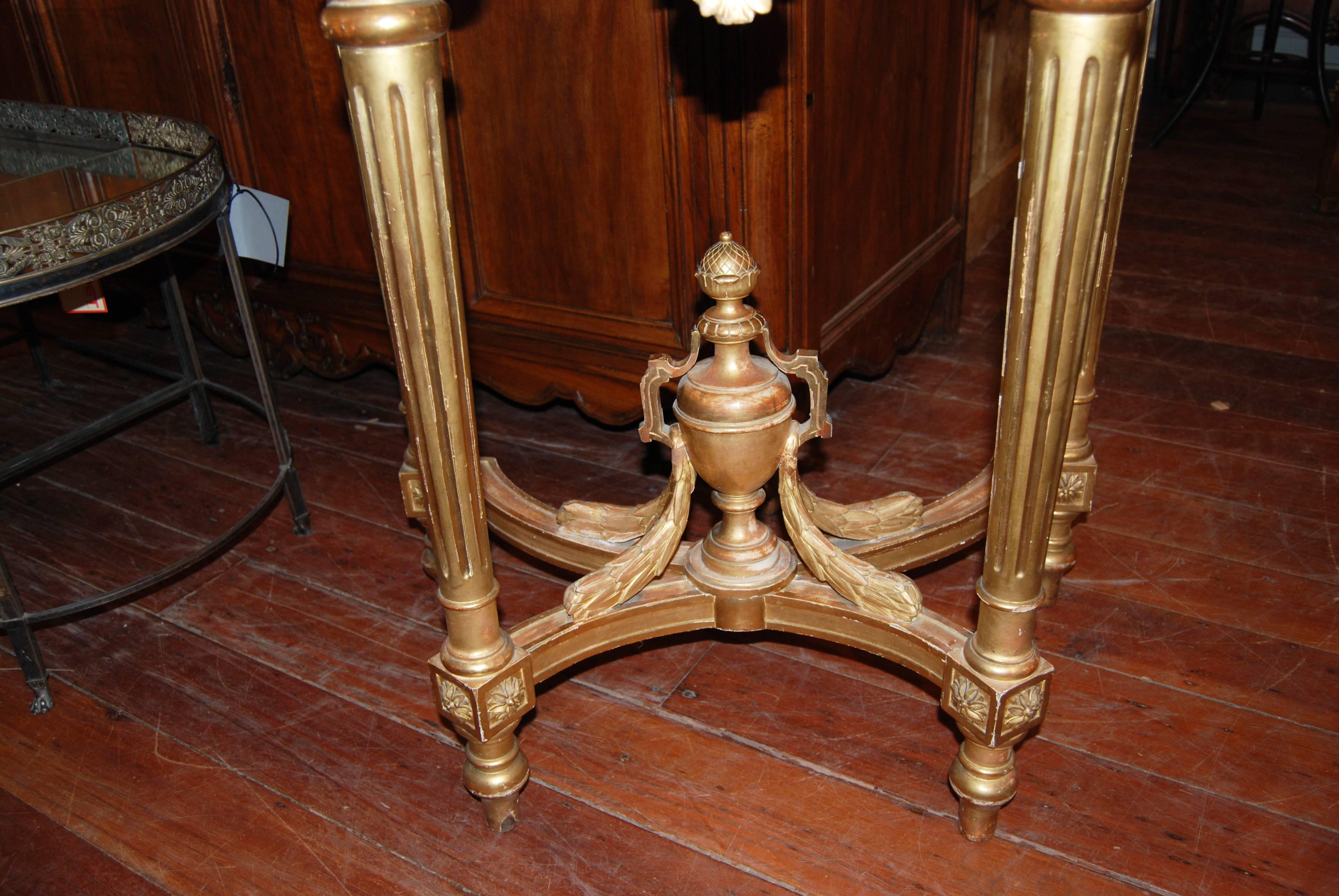 19th century carved and gilded console.