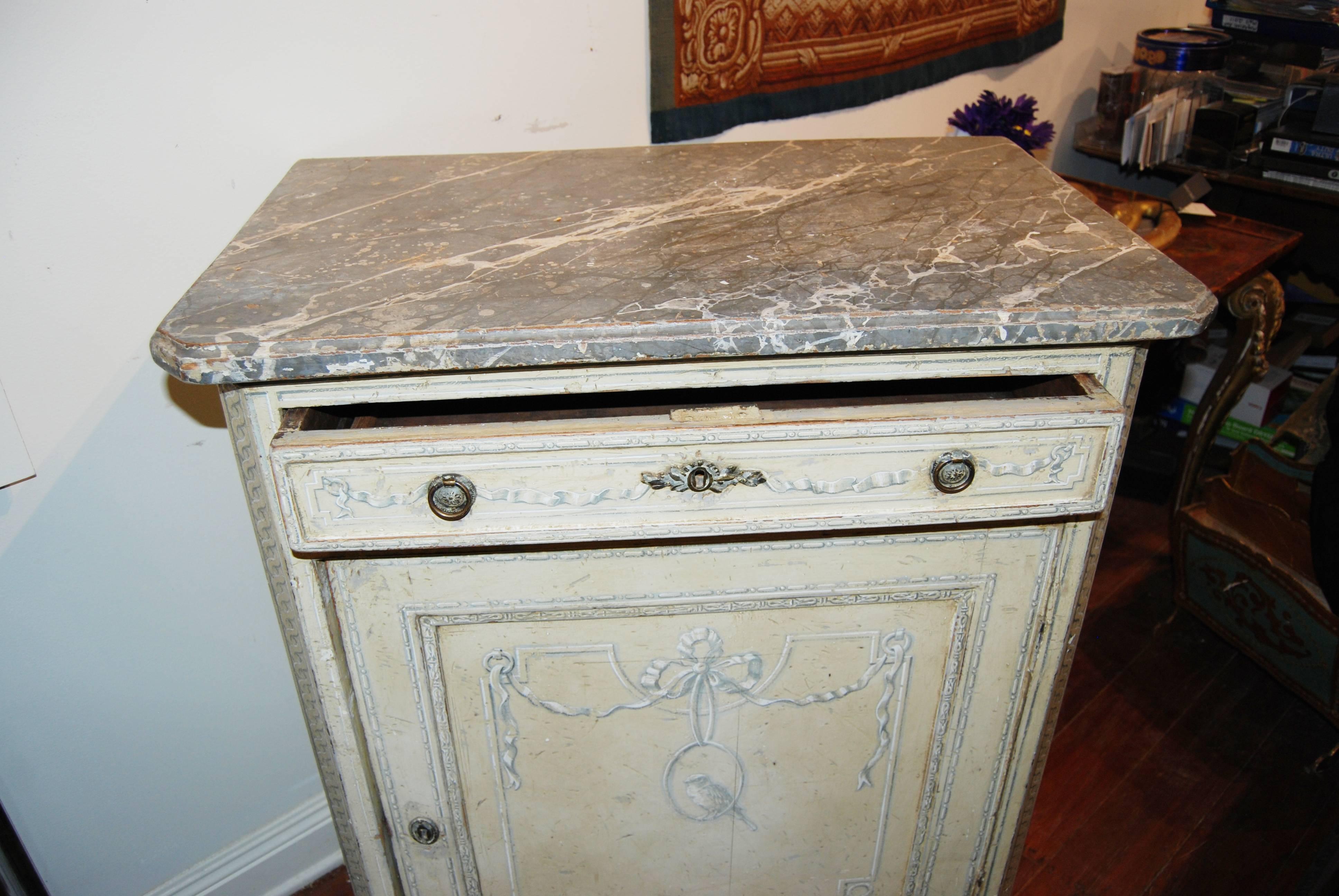 French 19th Century Painted Confiture Cabinet For Sale
