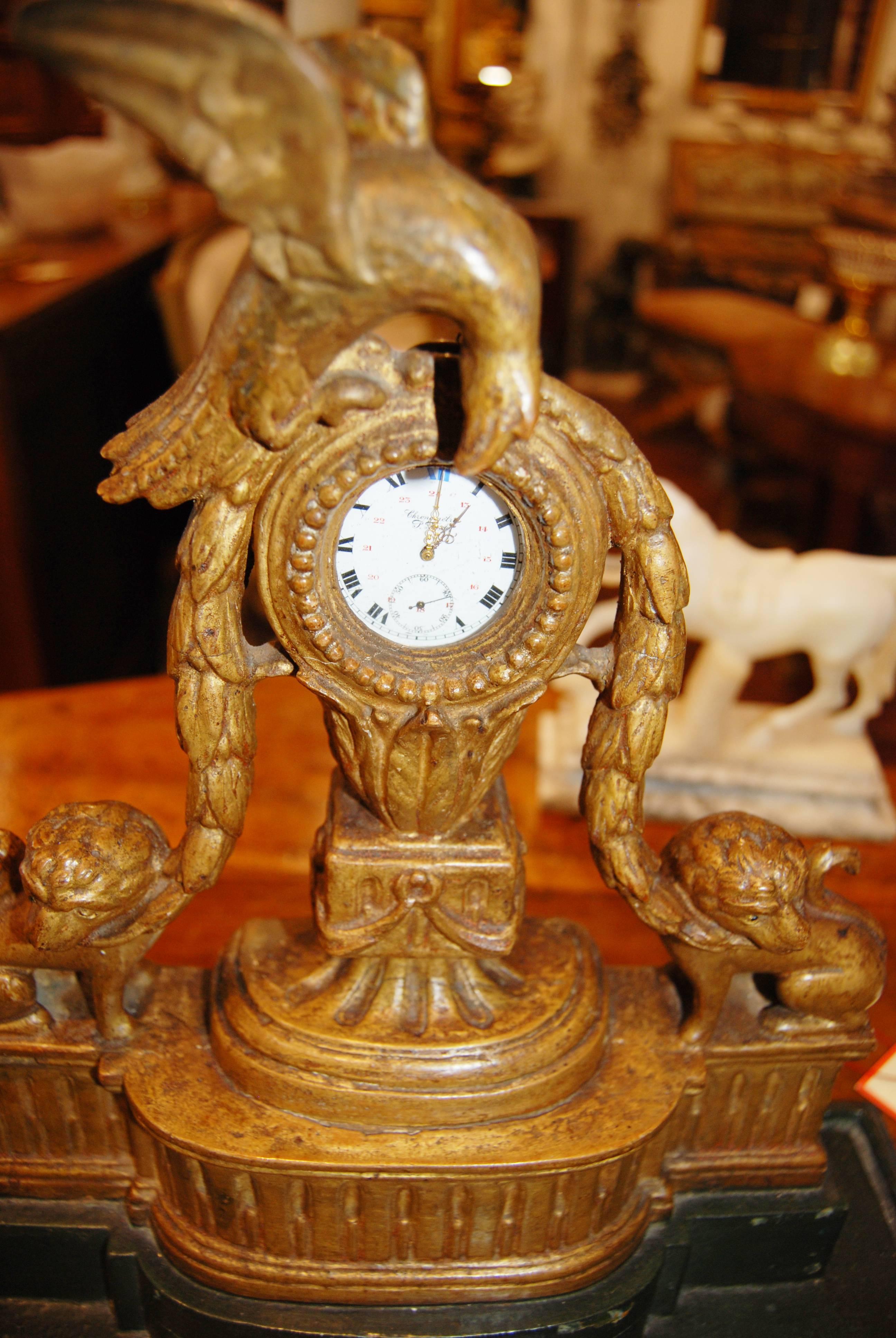 Late Victorian 19th Century Giltwood Watch Holder For Sale