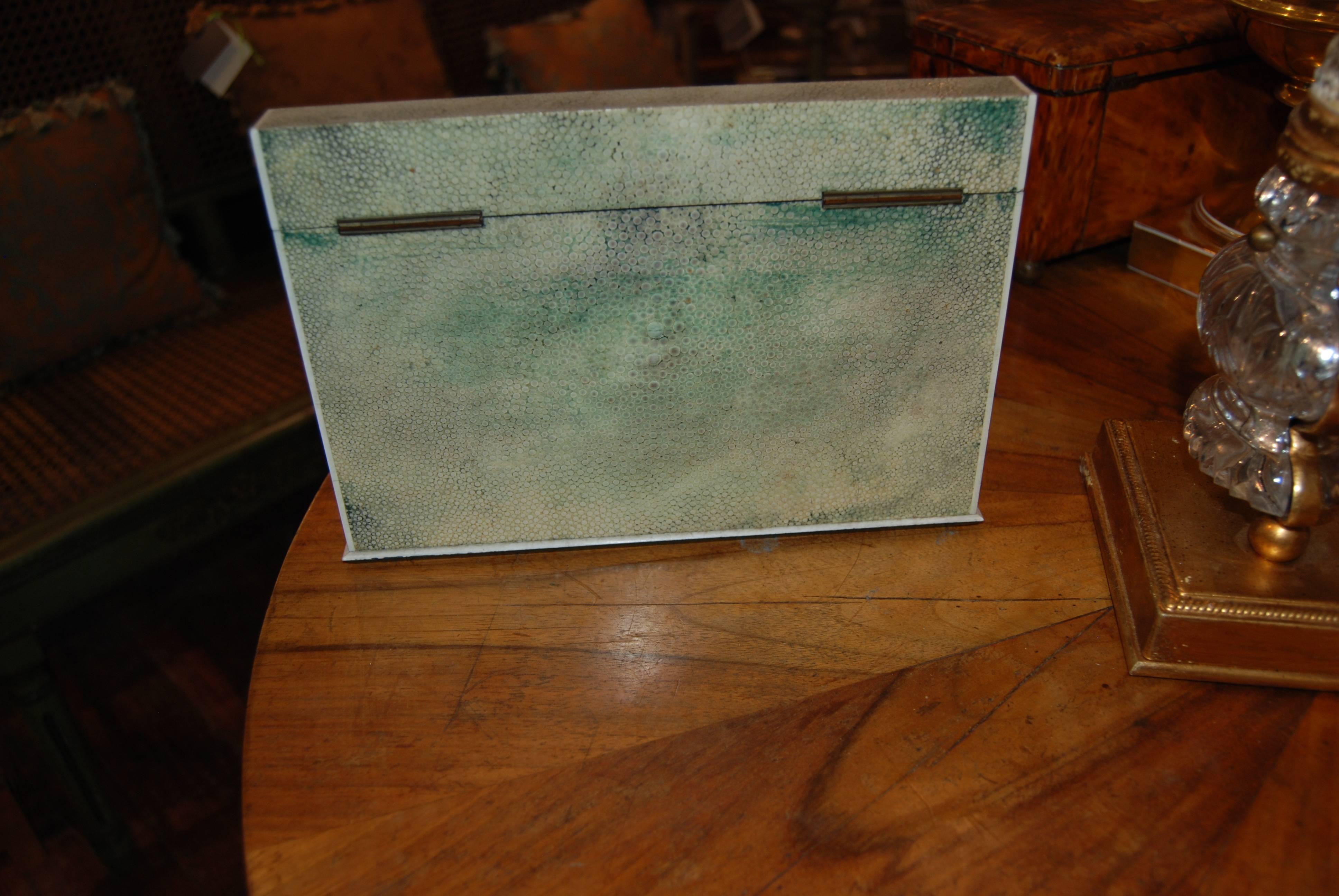 Late 19th Century Shagreen Letter Box In Good Condition In New Orleans, LA