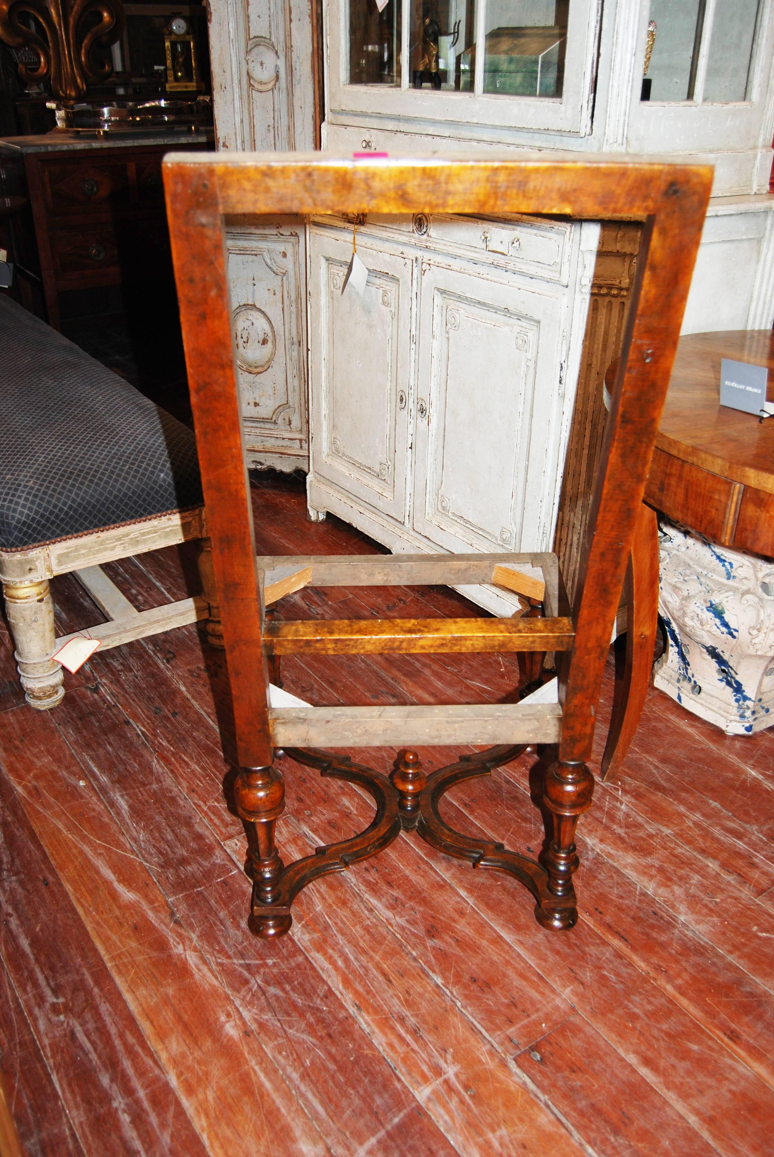Set of Eight Louis XIV Walnut Chairs 1