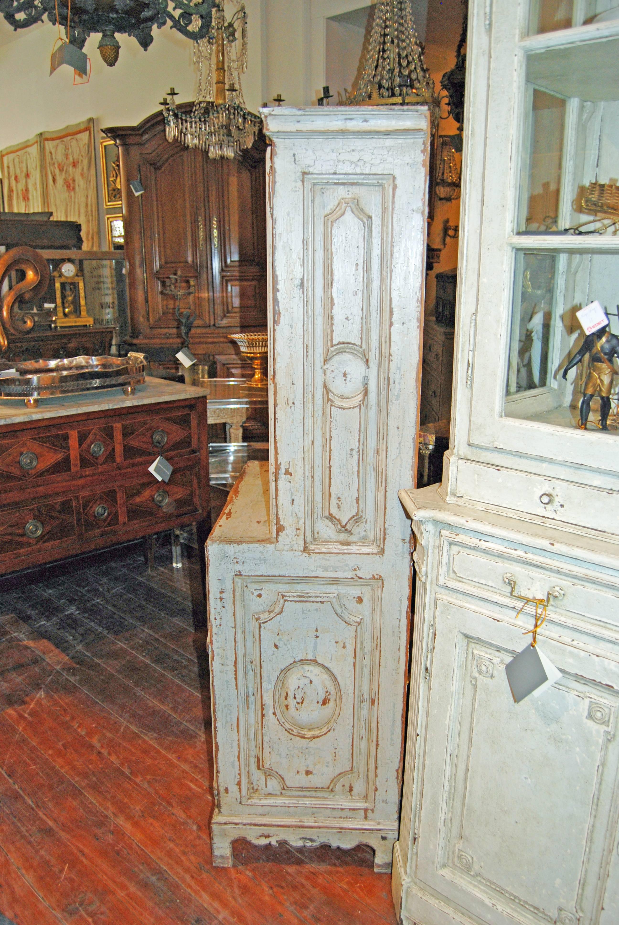 Petit 18th century painted and carved cabinet.