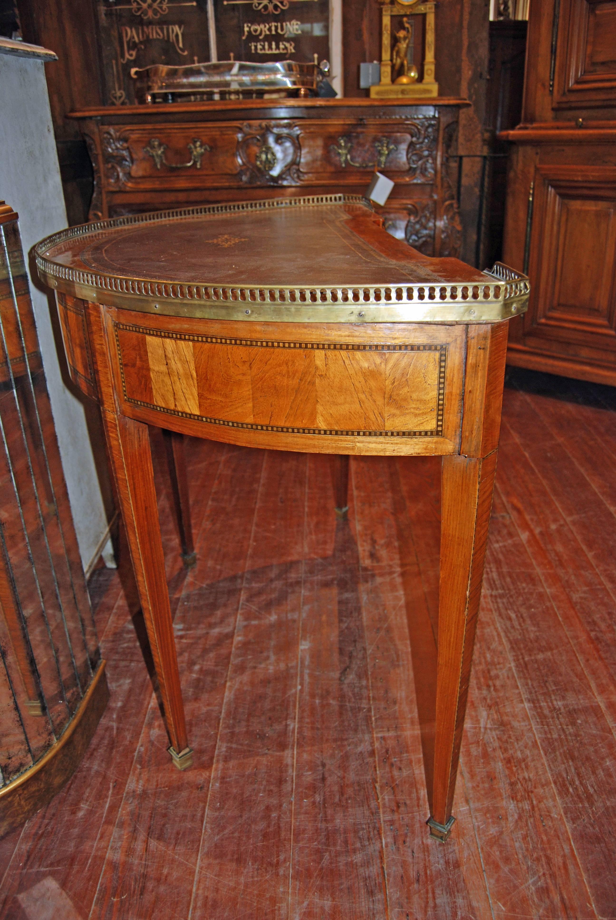 19th Century Demilune Center Desk at 1stDibs