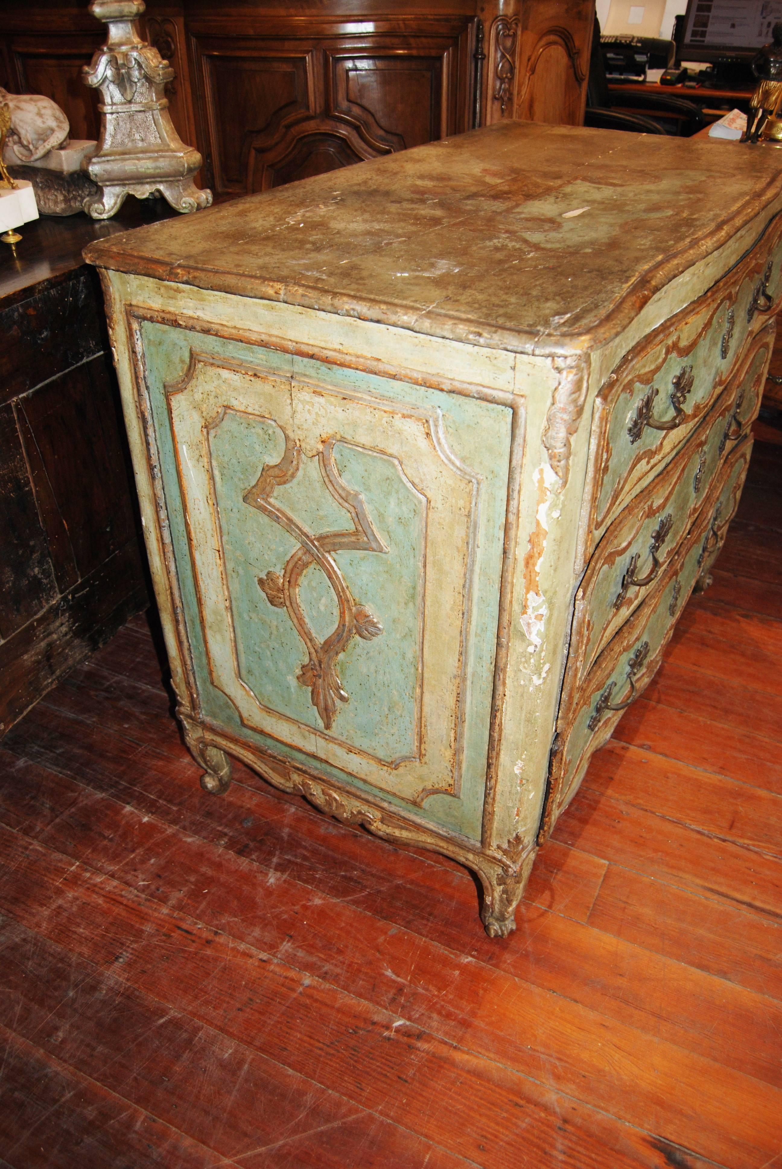 Italian 19th Century Painted Genovese Commode